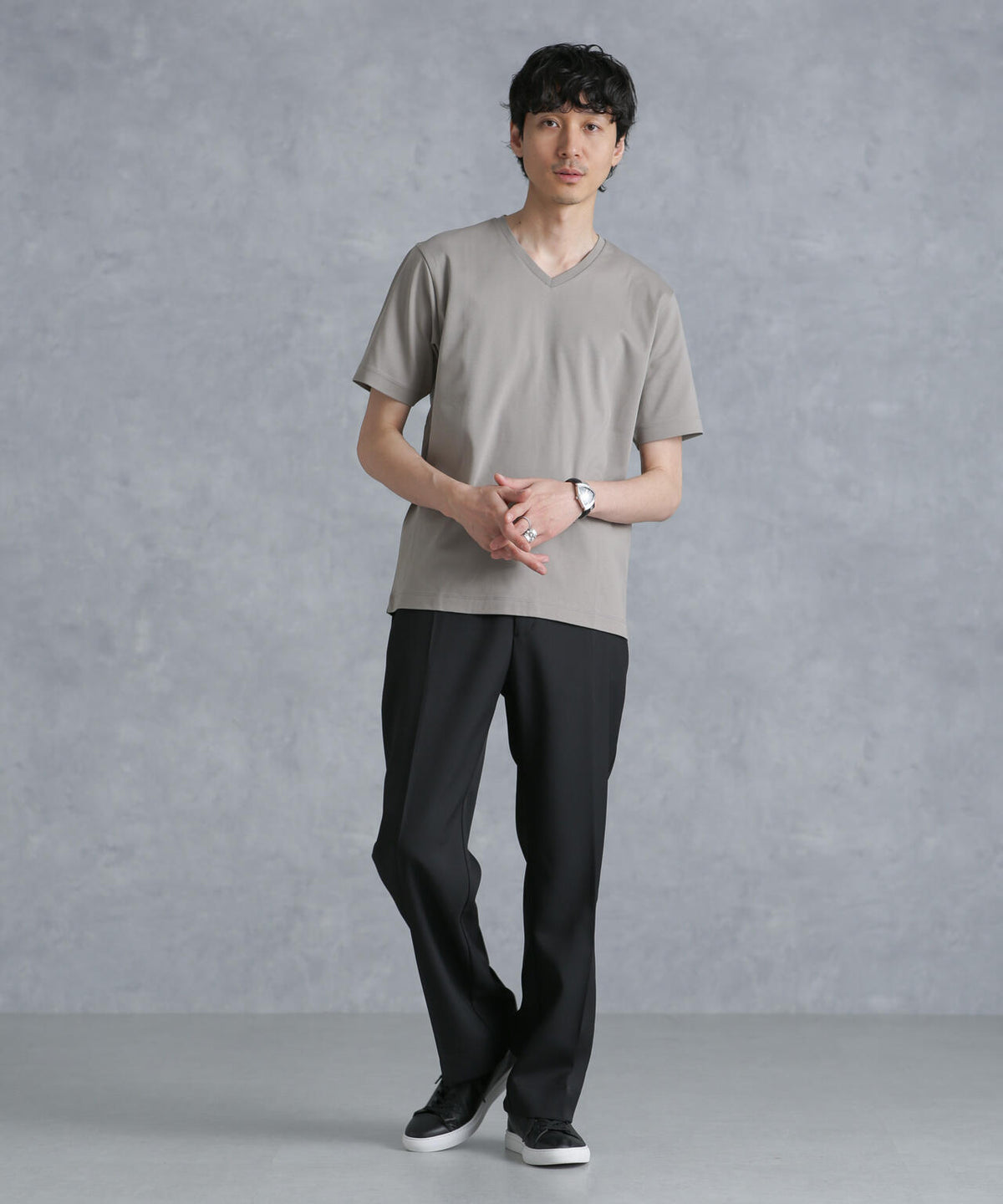アンチスメル VネックTシャツ 半袖