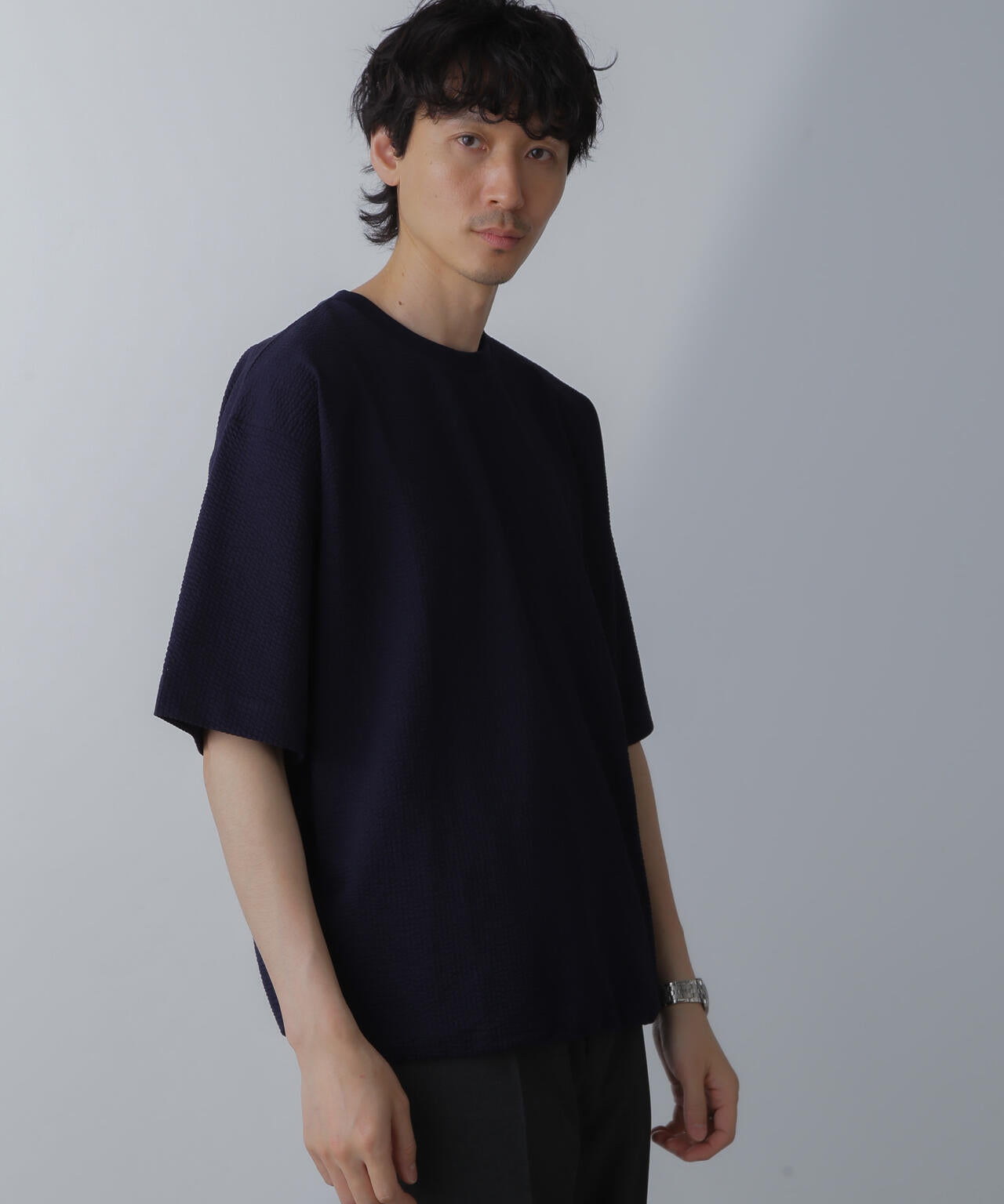 シルケットサッカーワイドTシャツ 半袖
