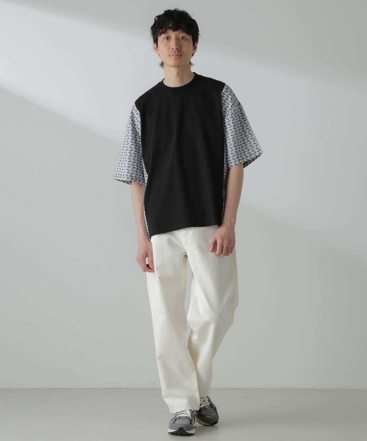 切り替えパターンTシャツ 半袖(セットアップ可)