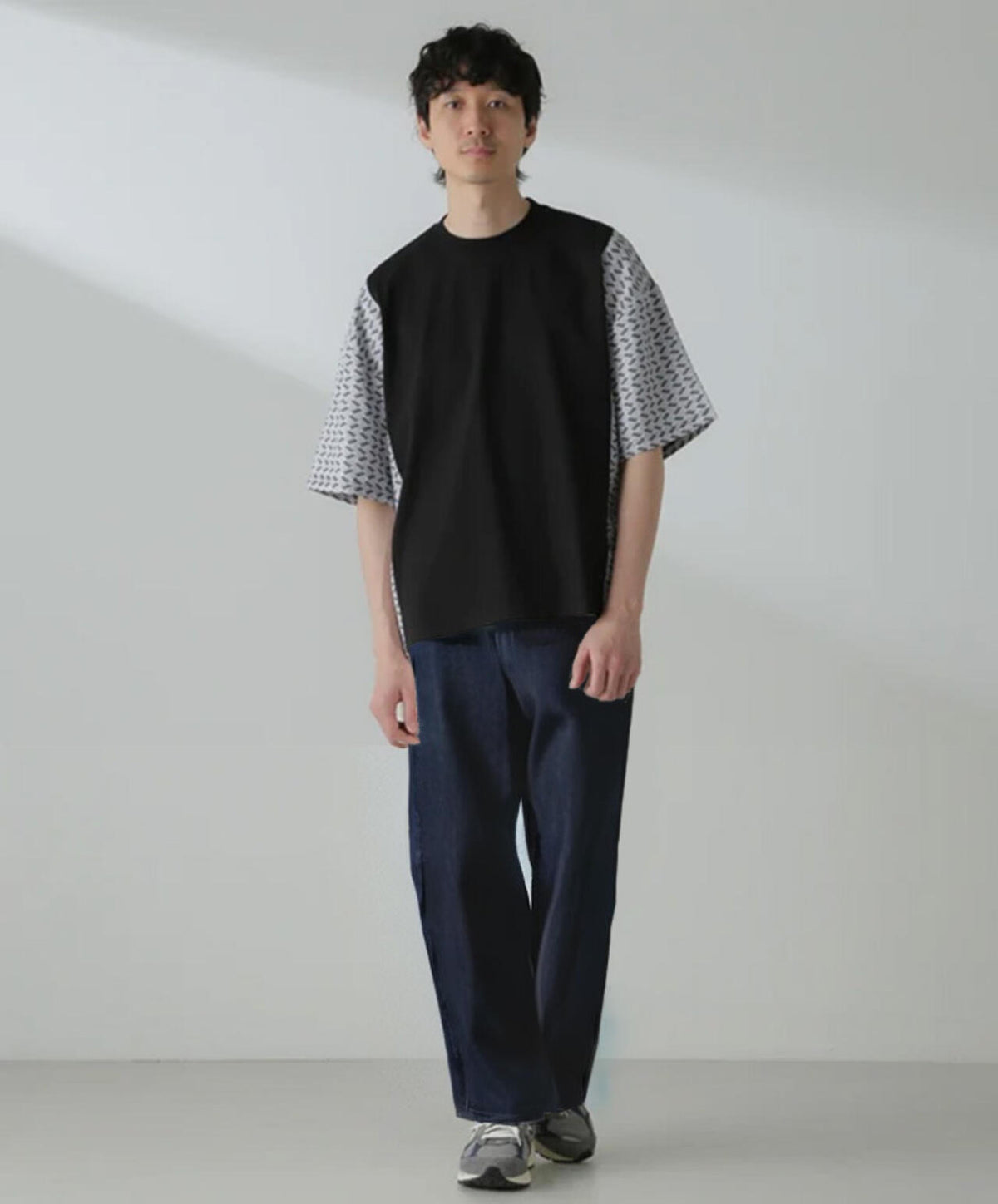 切り替えパターンTシャツ 半袖(セットアップ可)