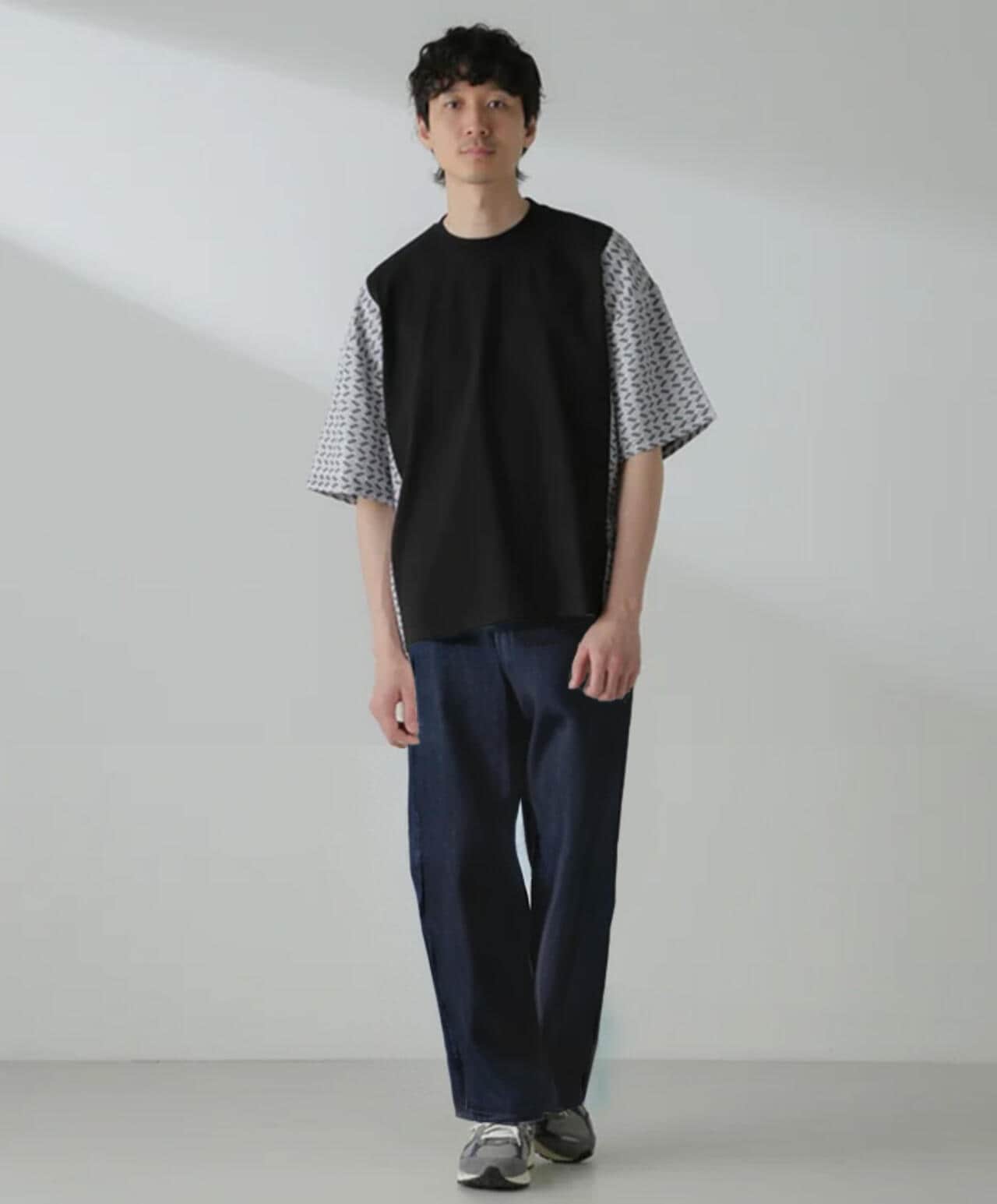 切り替えパターンTシャツ 半袖(セットアップ可)