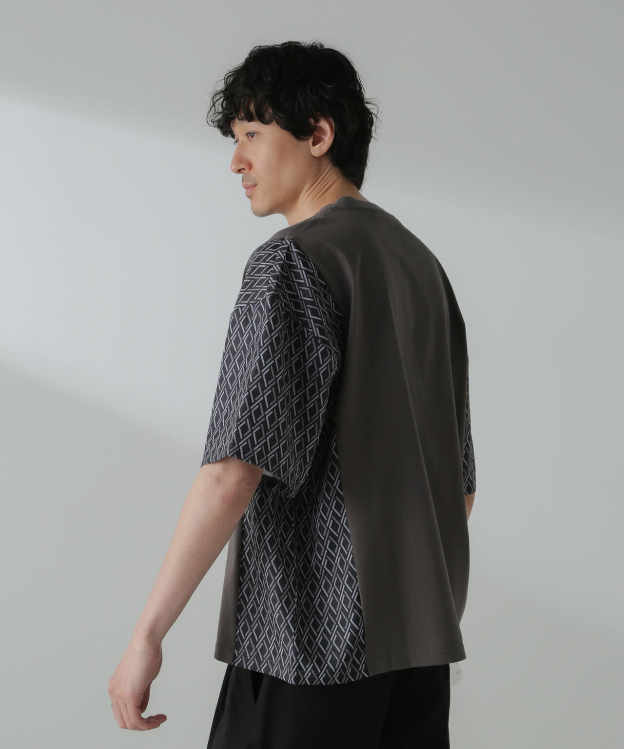 切り替えパターンTシャツ 半袖(セットアップ可)
