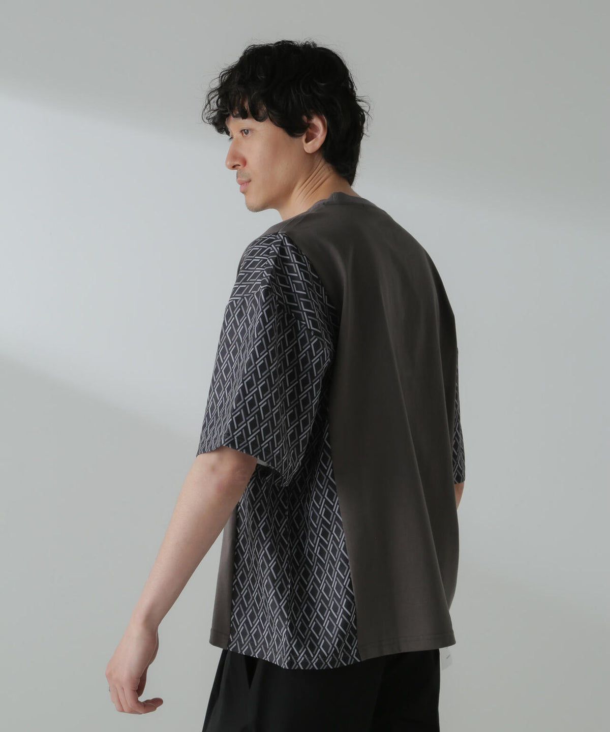 切り替えパターンTシャツ 半袖(セットアップ可)