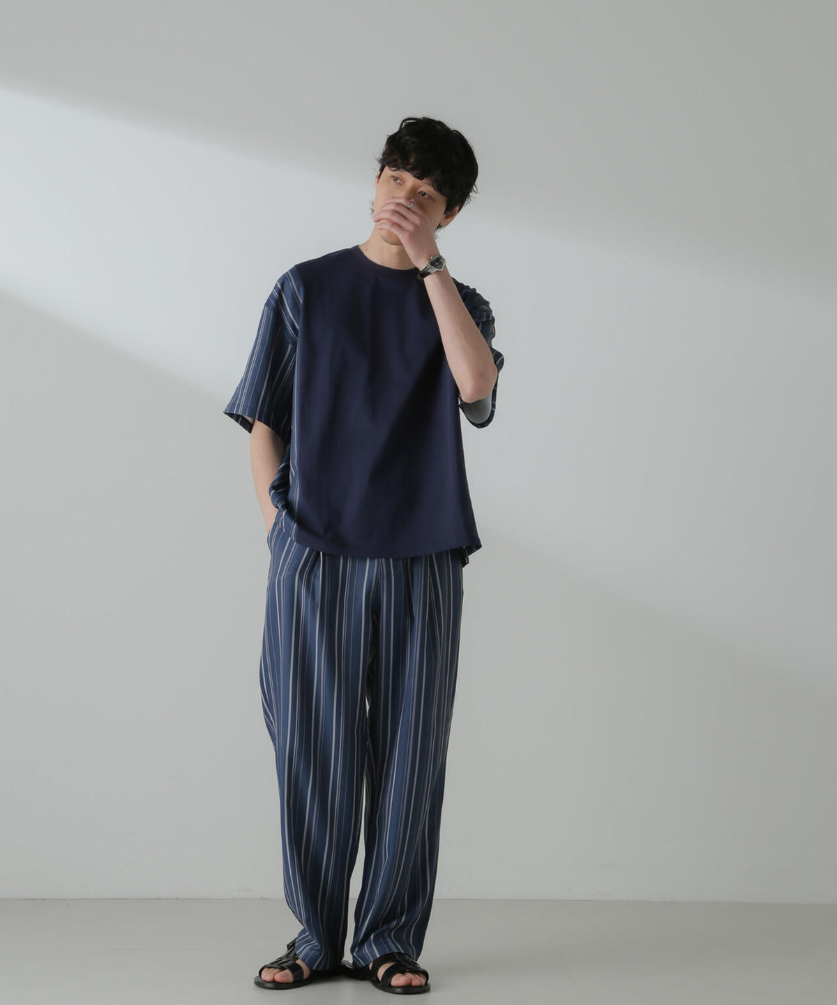 切り替えパターンTシャツ 半袖(セットアップ可)