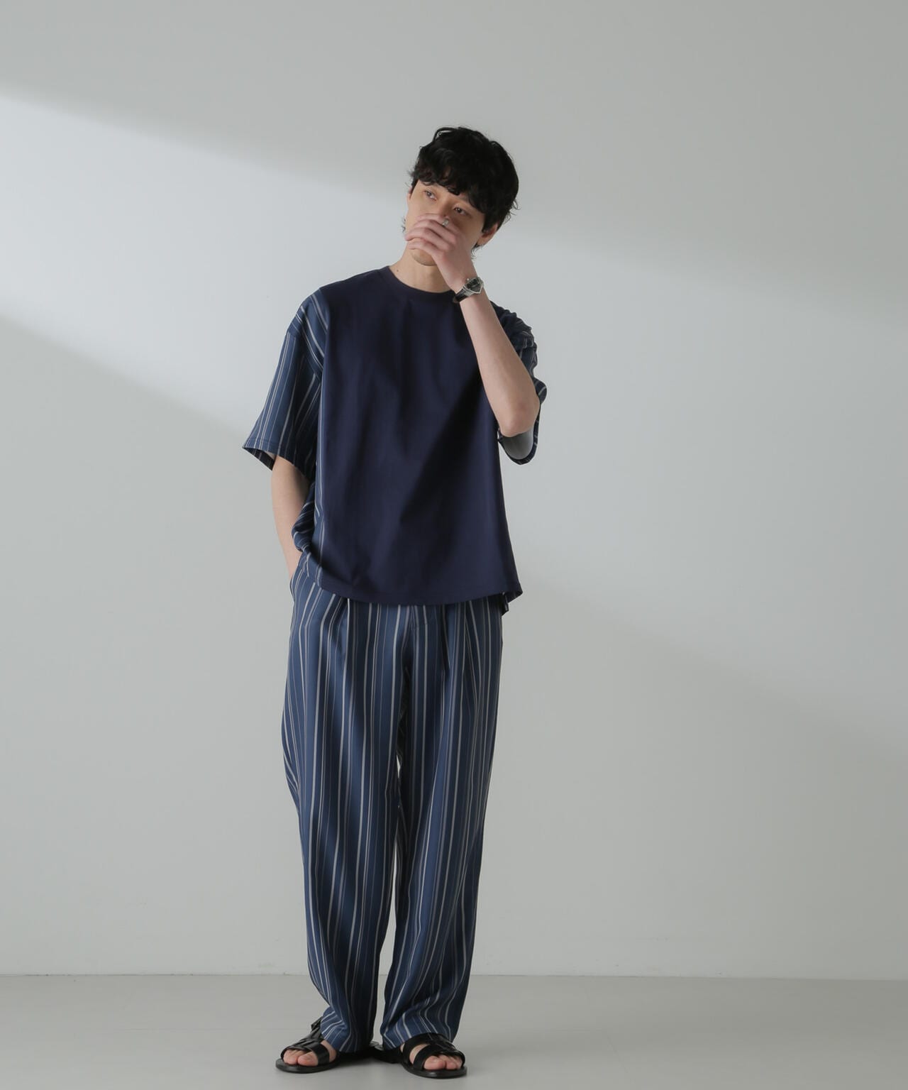 切り替えパターンTシャツ 半袖(セットアップ可)