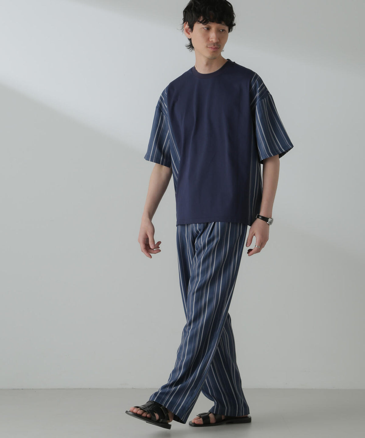 切り替えパターンTシャツ 半袖(セットアップ可)