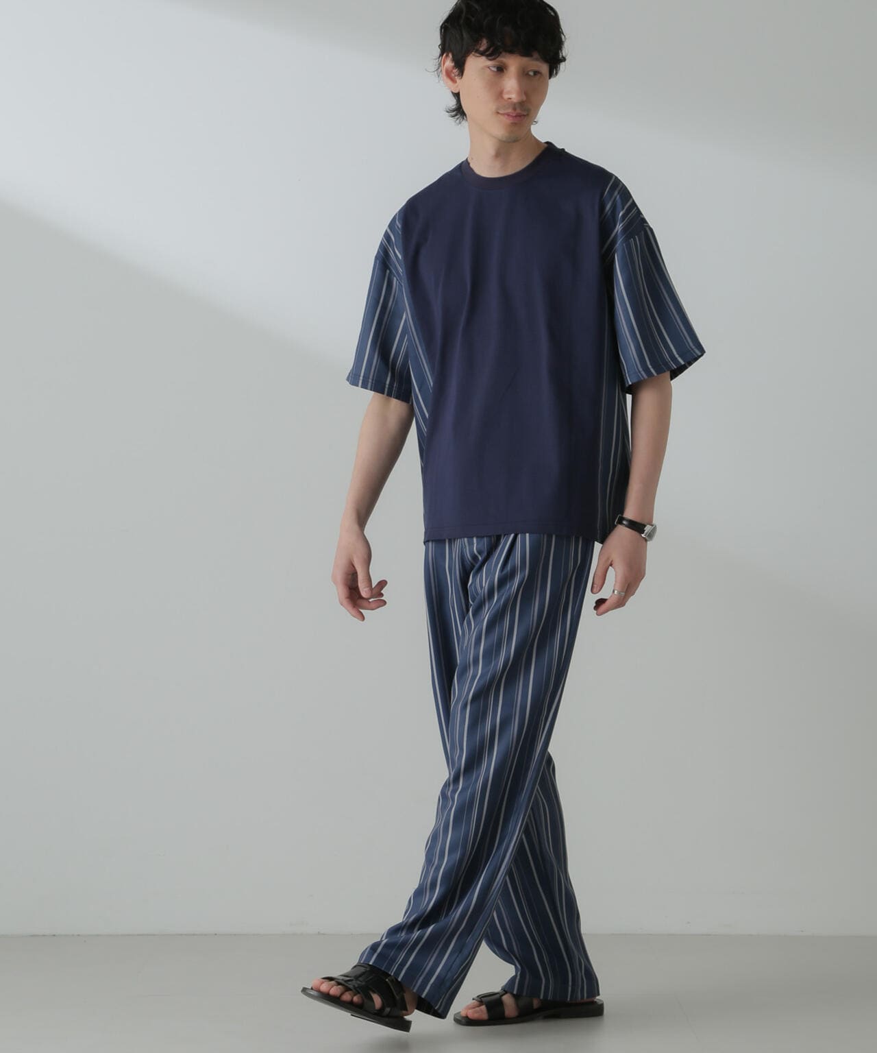 切り替えパターンTシャツ 半袖(セットアップ可)