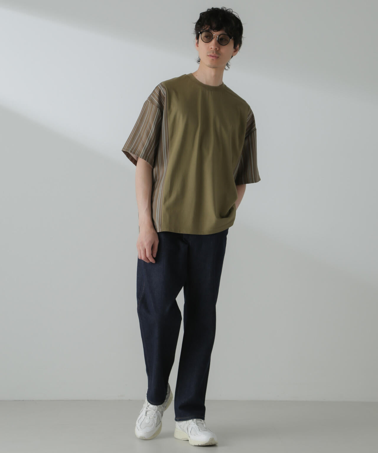 切り替えパターンTシャツ 半袖(セットアップ可)