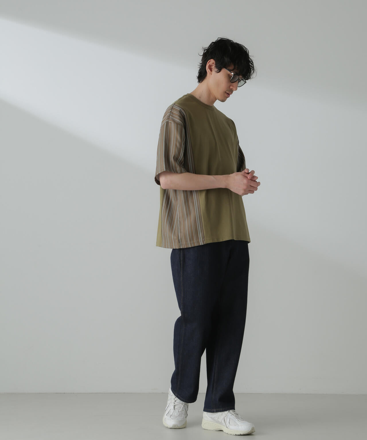 切り替えパターンTシャツ 半袖(セットアップ可)