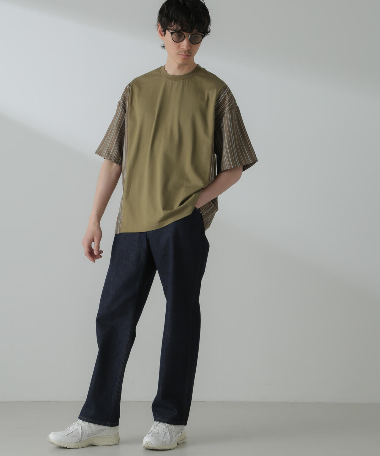 切り替えパターンTシャツ 半袖(セットアップ可)