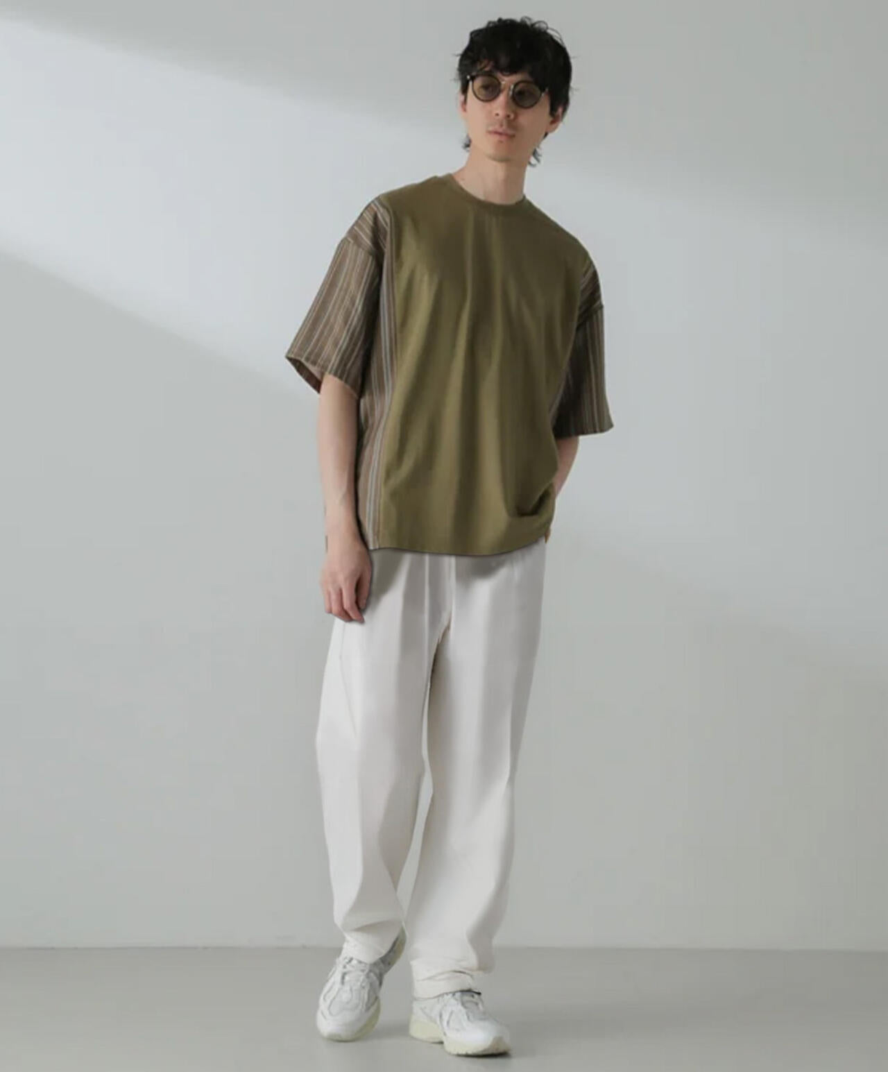 切り替えパターンTシャツ 半袖(セットアップ可)