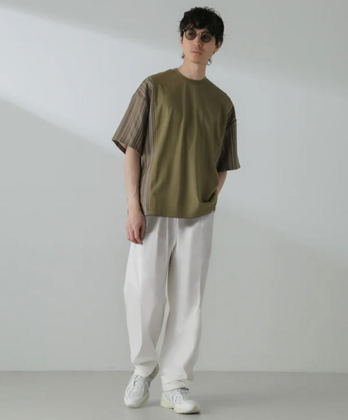 切り替えパターンTシャツ 半袖(セットアップ可)