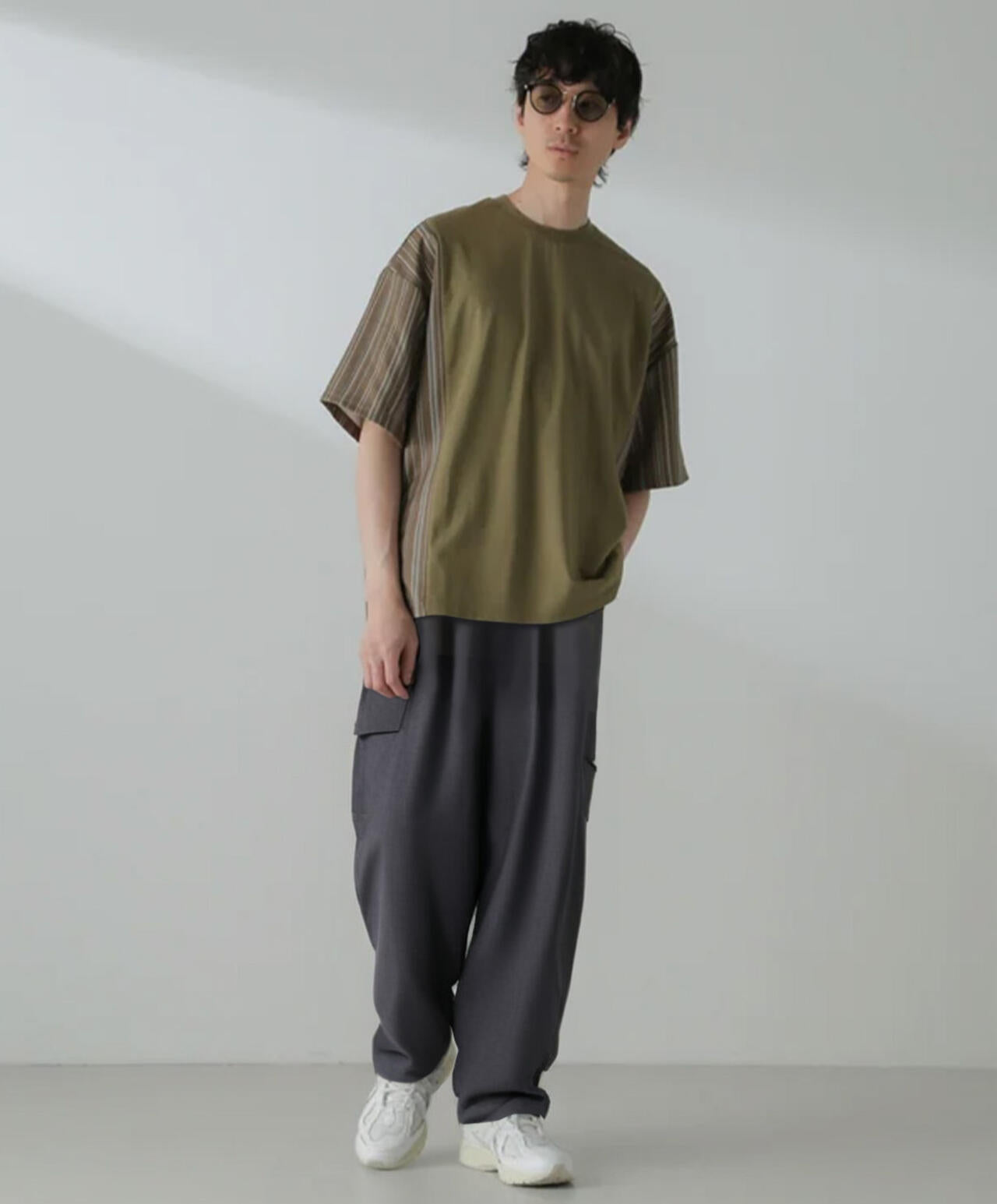 切り替えパターンTシャツ 半袖(セットアップ可)