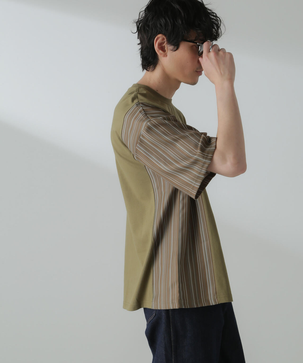 切り替えパターンTシャツ 半袖(セットアップ可)