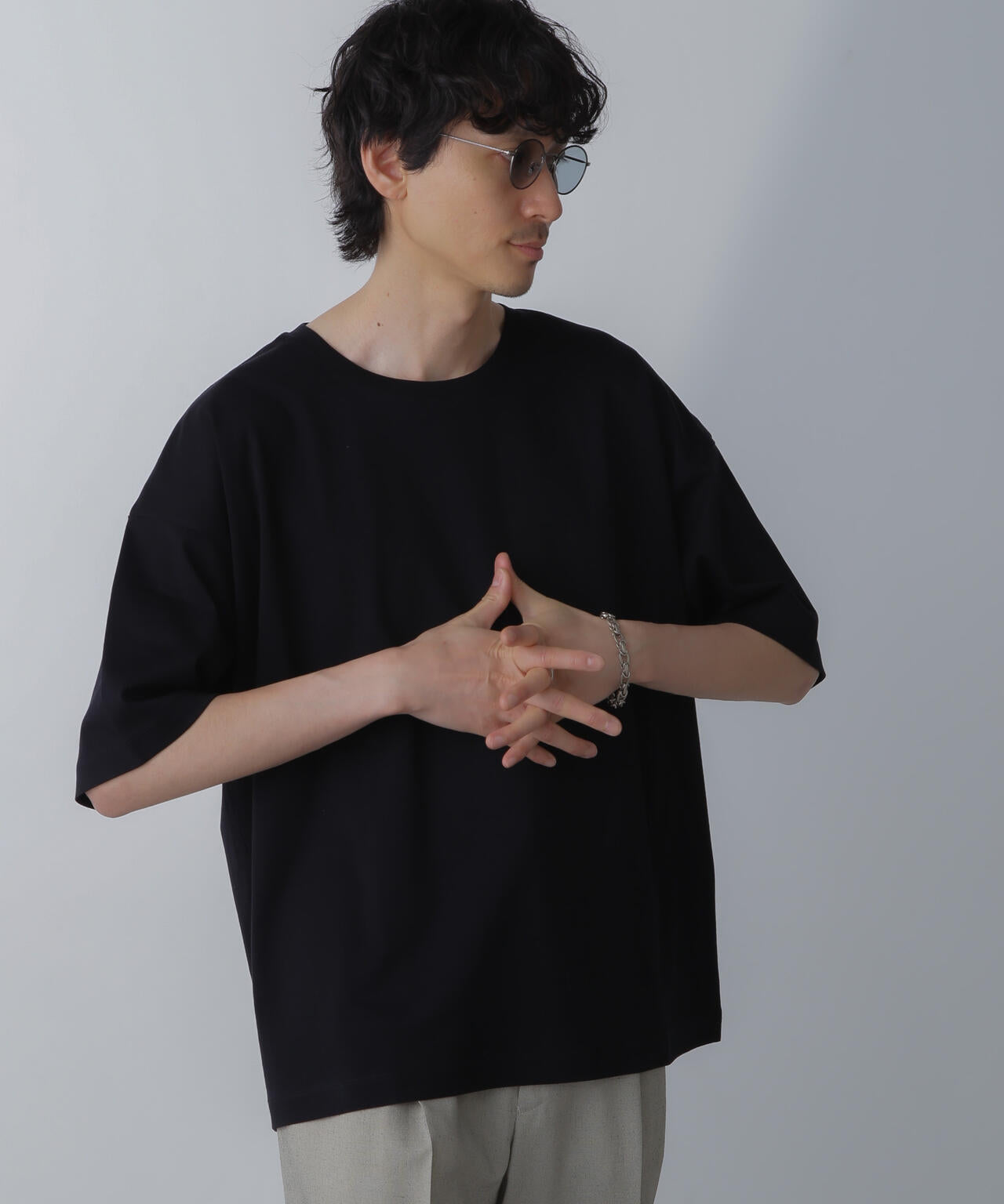 WEB限定/アンチスメル ルーズクルーネックTシャツ 半袖