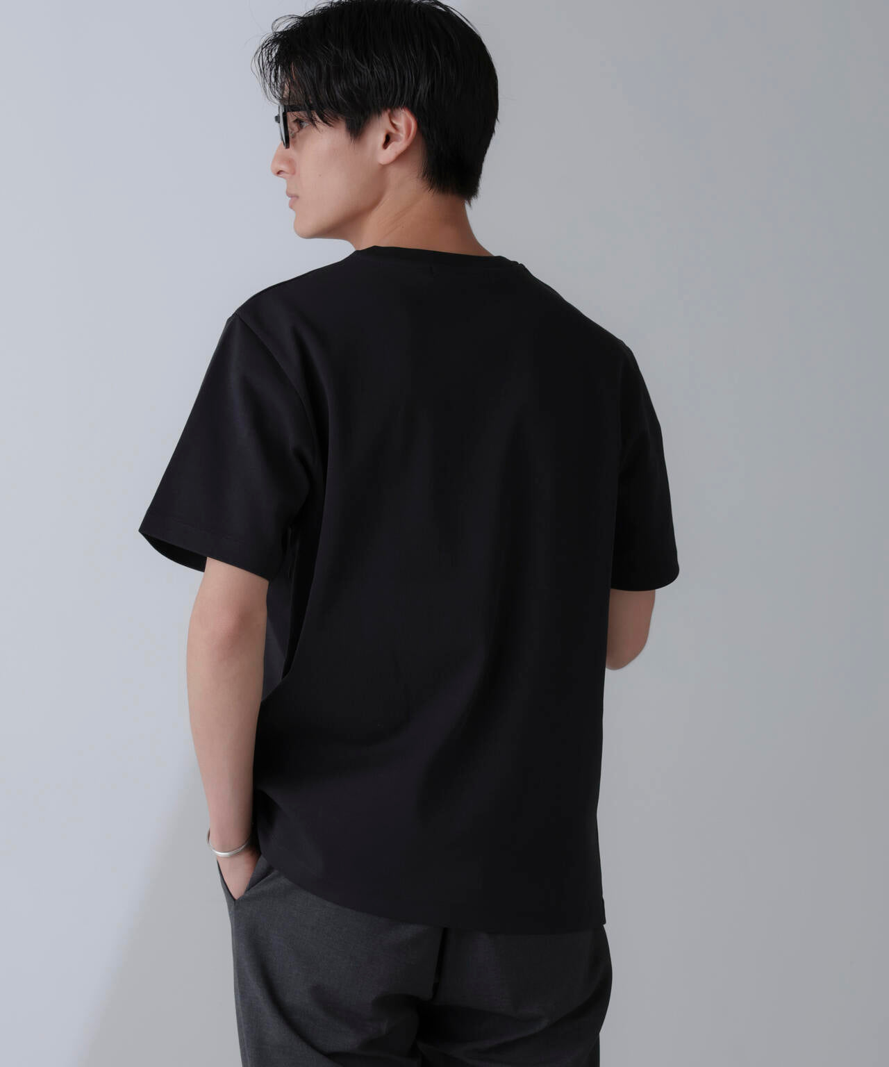 ダブルスムースクルーネックTシャツ 半袖