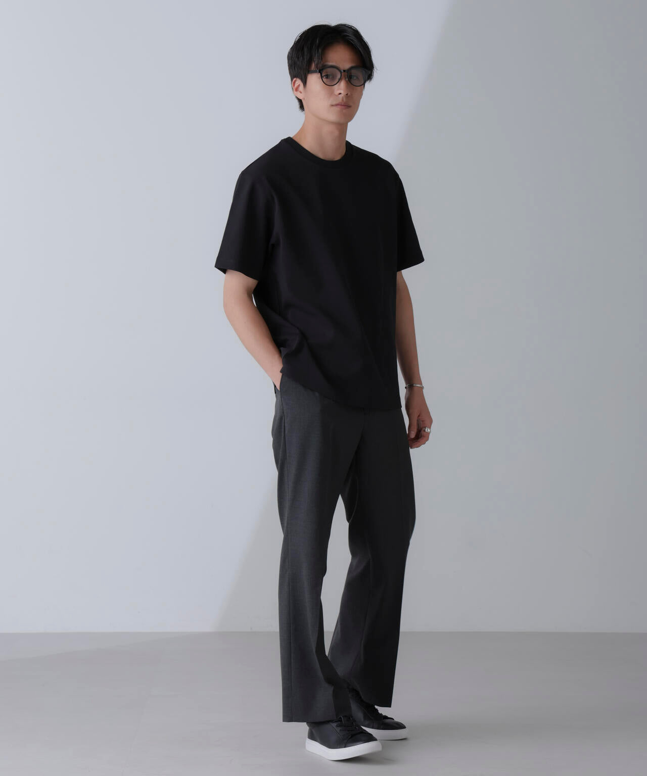 ダブルスムースクルーネックTシャツ 半袖
