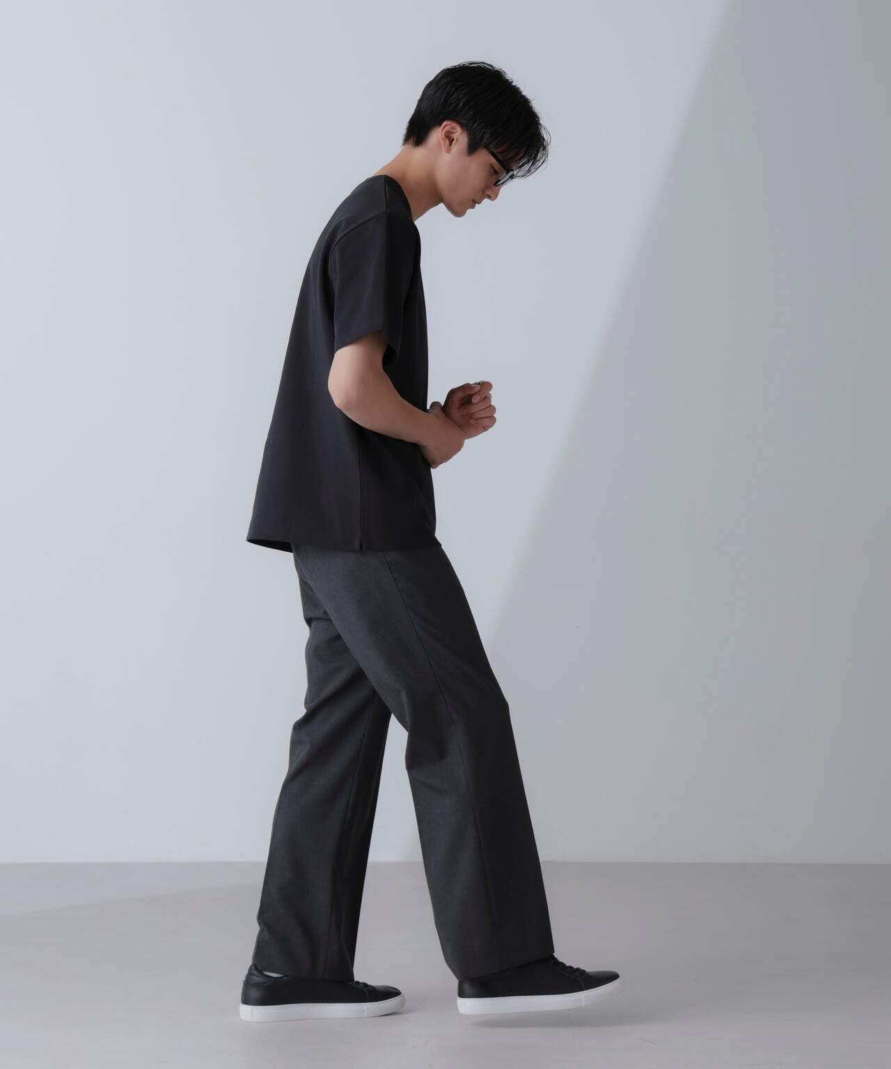 ダブルスムースクルーネックTシャツ 半袖