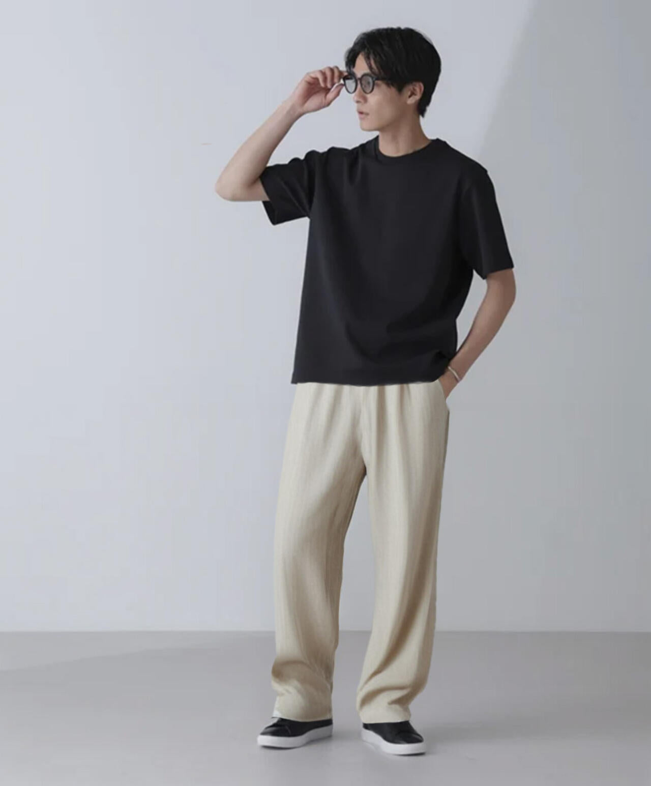 ダブルスムースクルーネックTシャツ 半袖