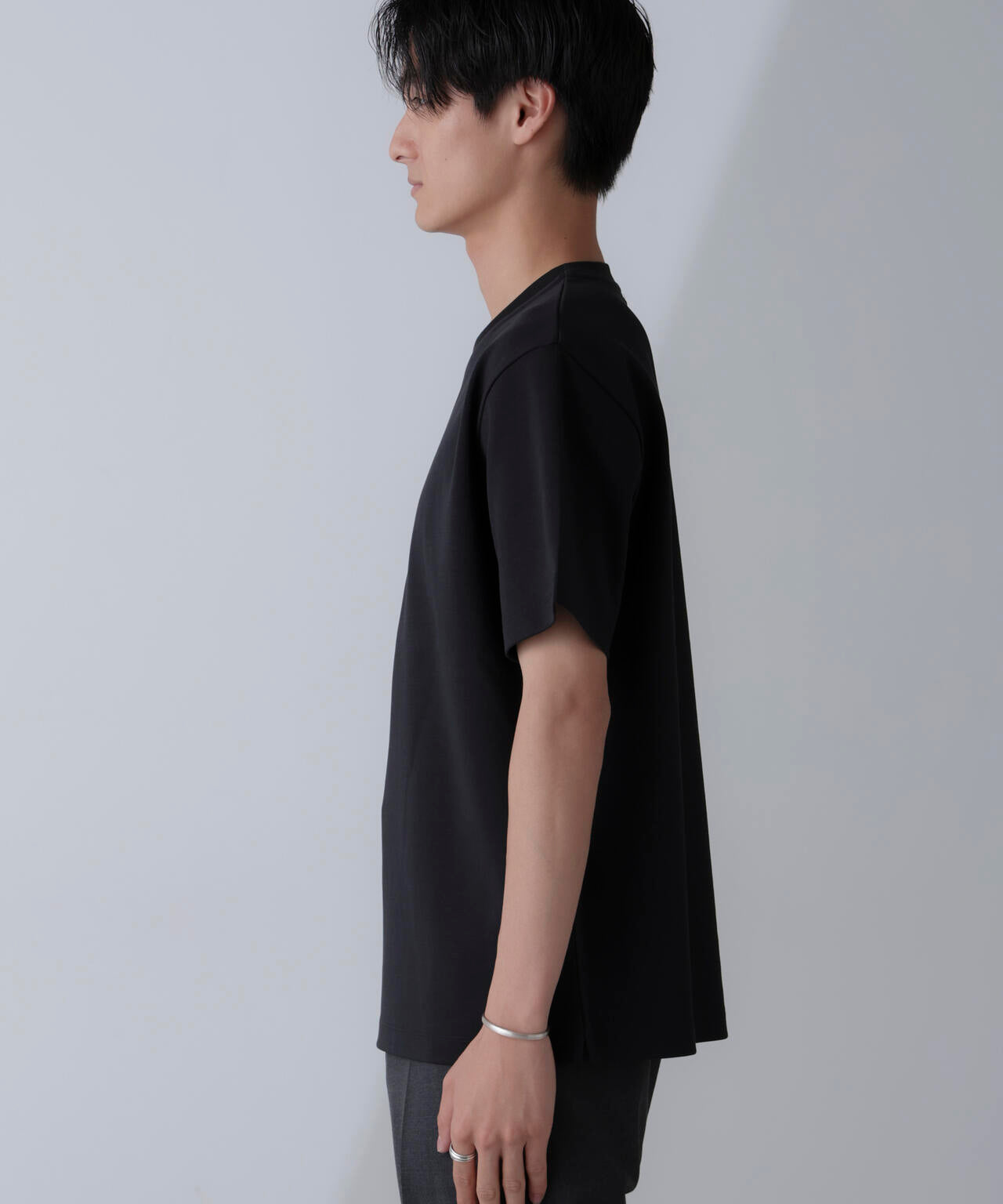 ダブルスムースクルーネックTシャツ 半袖