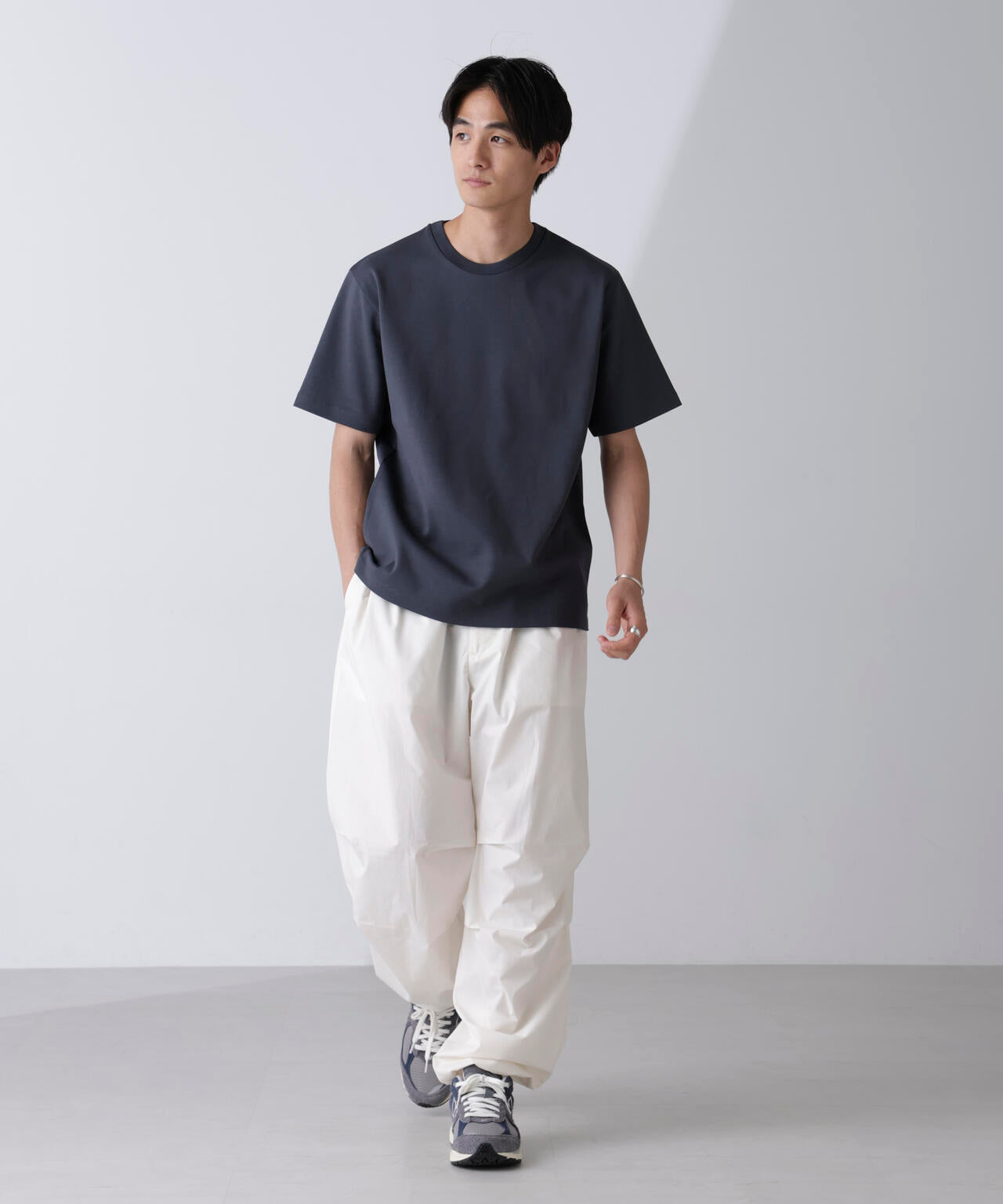 ダブルスムースクルーネックTシャツ 半袖