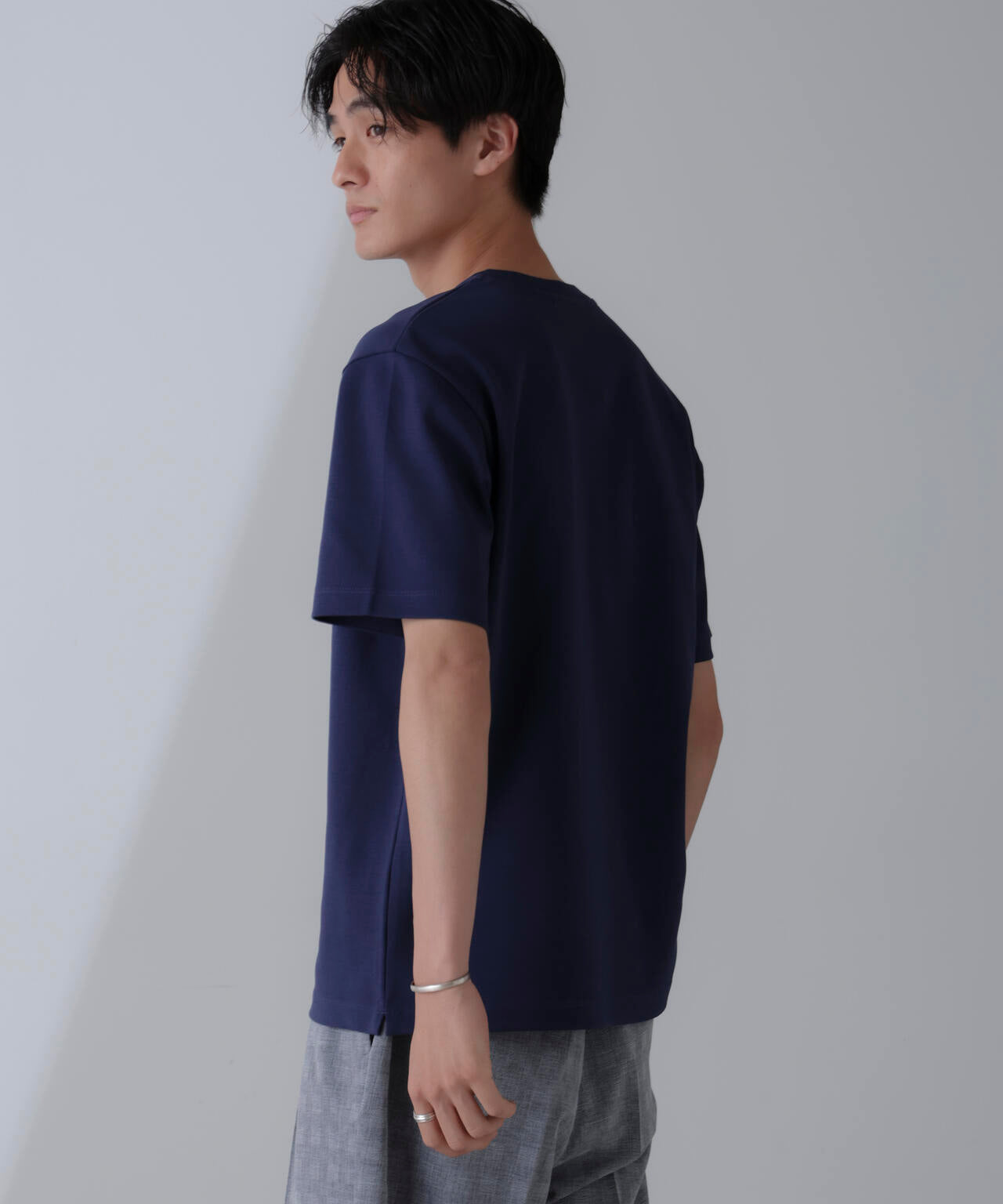 ダブルスムースクルーネックTシャツ 半袖