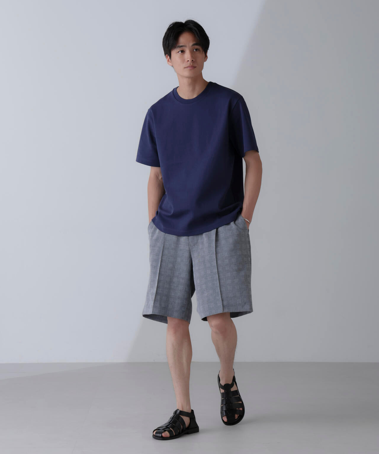 ダブルスムースクルーネックTシャツ 半袖