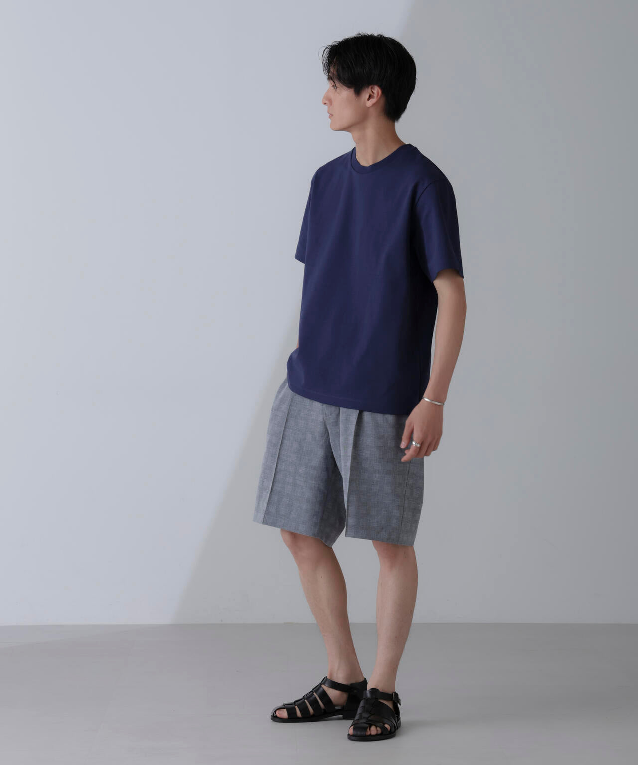 ダブルスムースクルーネックTシャツ 半袖