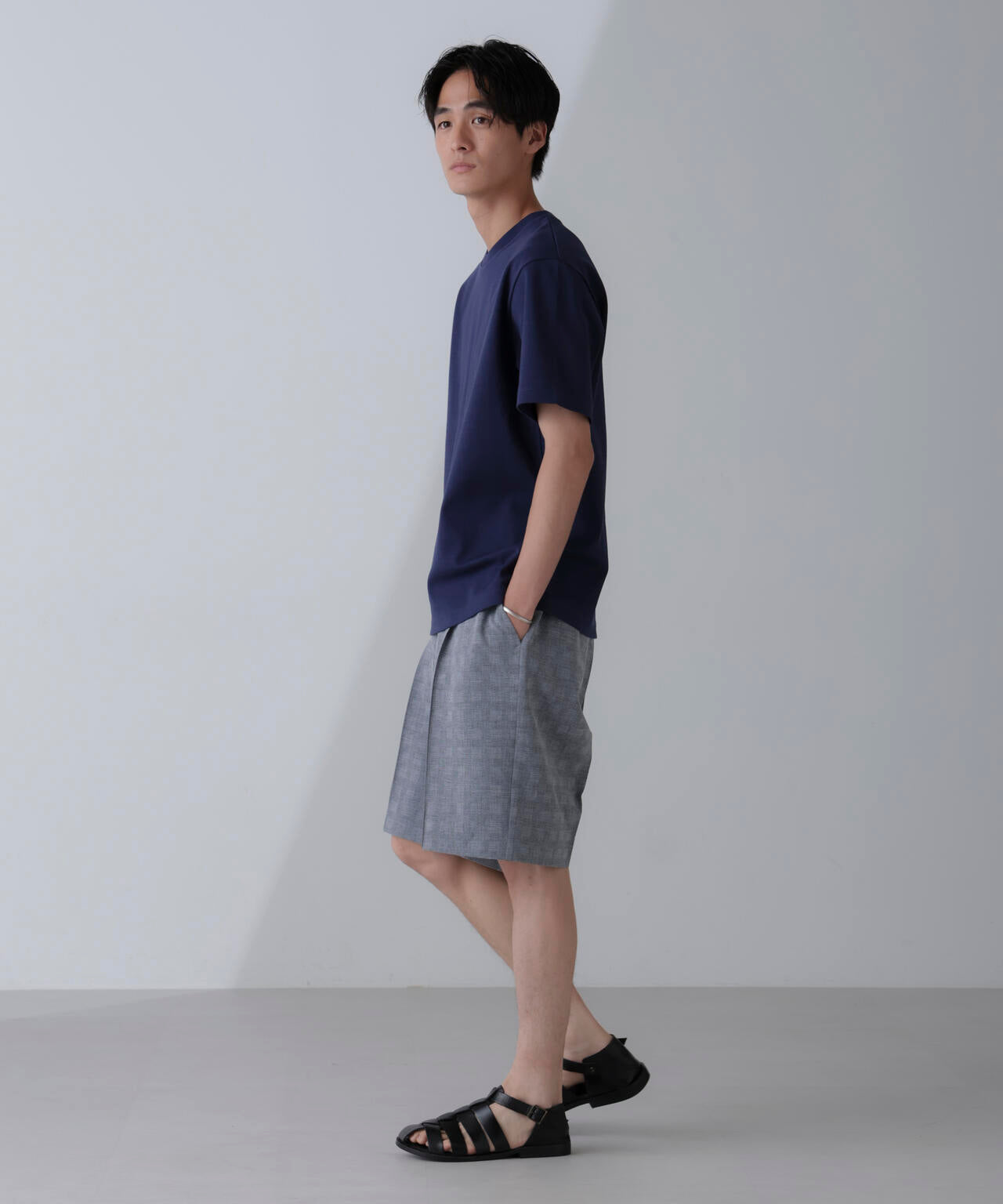 ダブルスムースクルーネックTシャツ 半袖