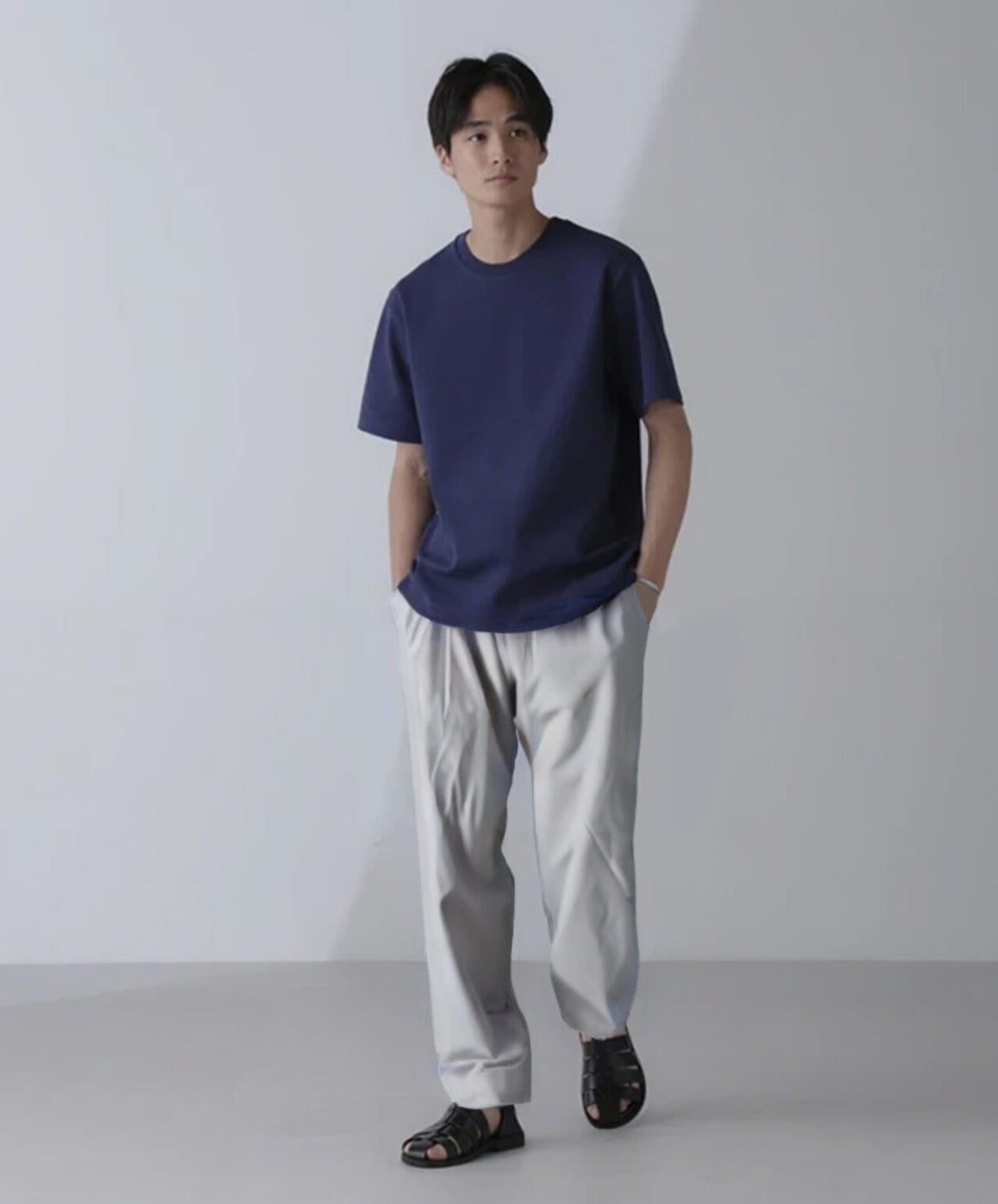 ダブルスムースクルーネックTシャツ 半袖