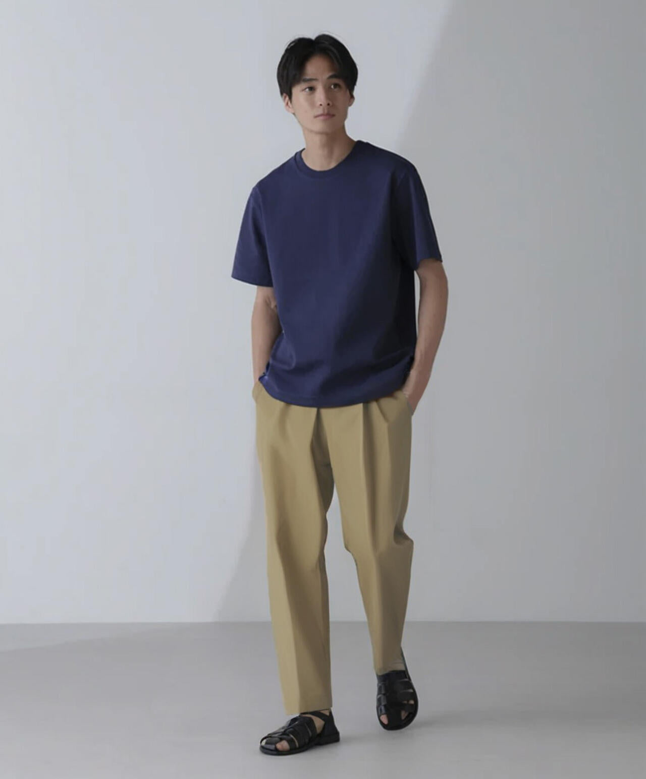 ダブルスムースクルーネックTシャツ 半袖
