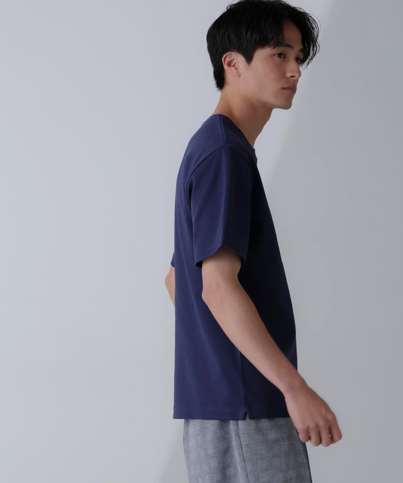 ダブルスムースクルーネックTシャツ 半袖