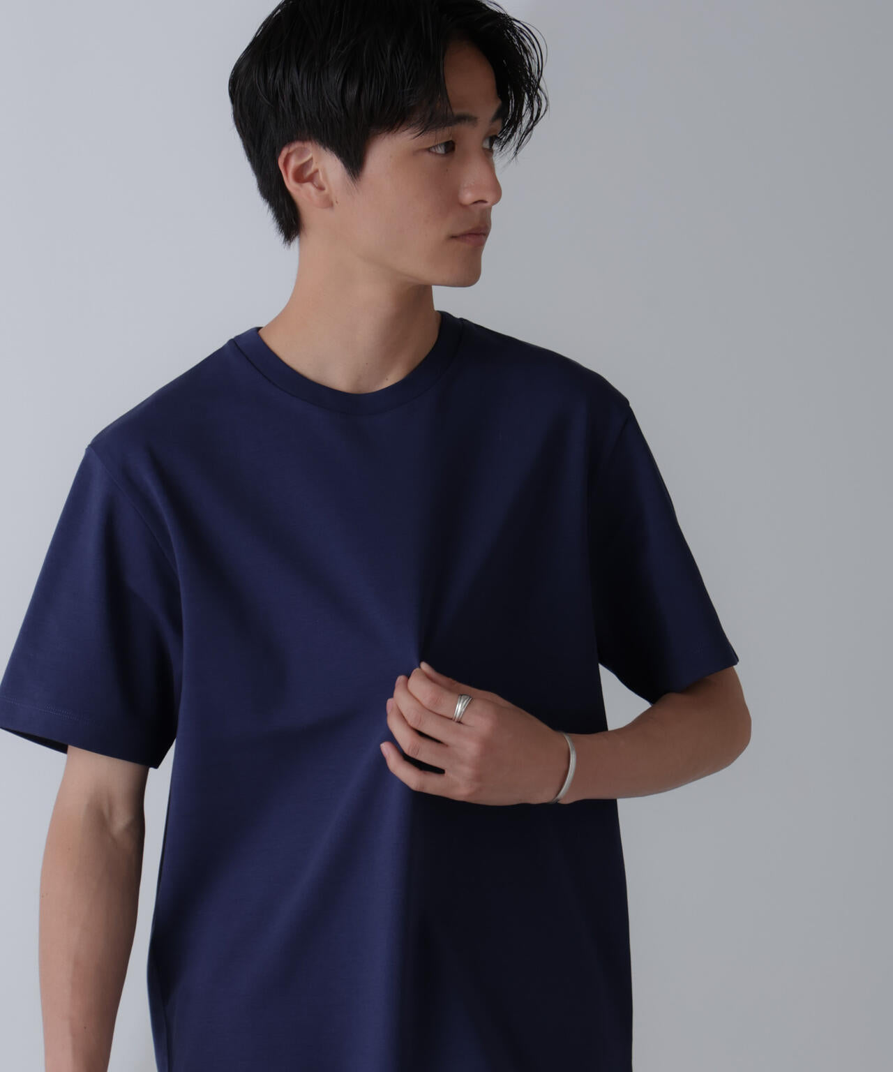 ダブルスムースクルーネックTシャツ 半袖