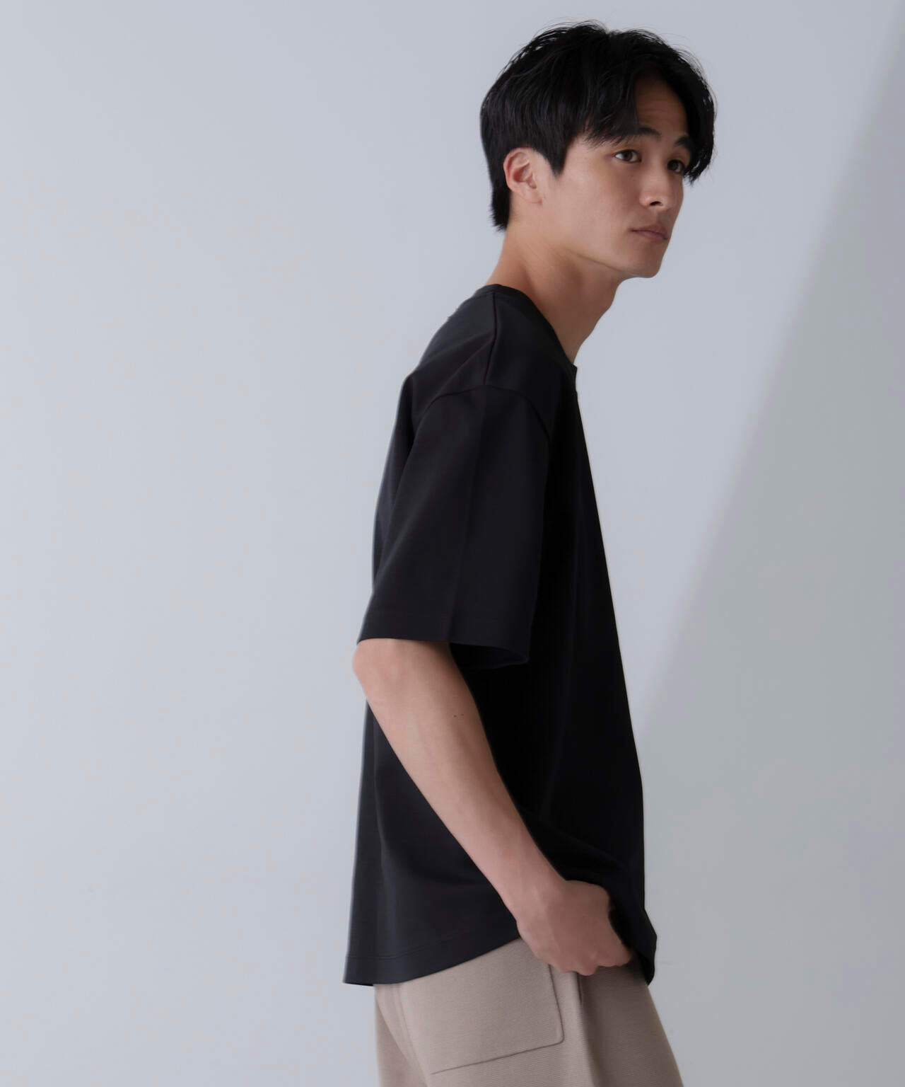 ダブルスムースクルーネックBIGTシャツ 半袖