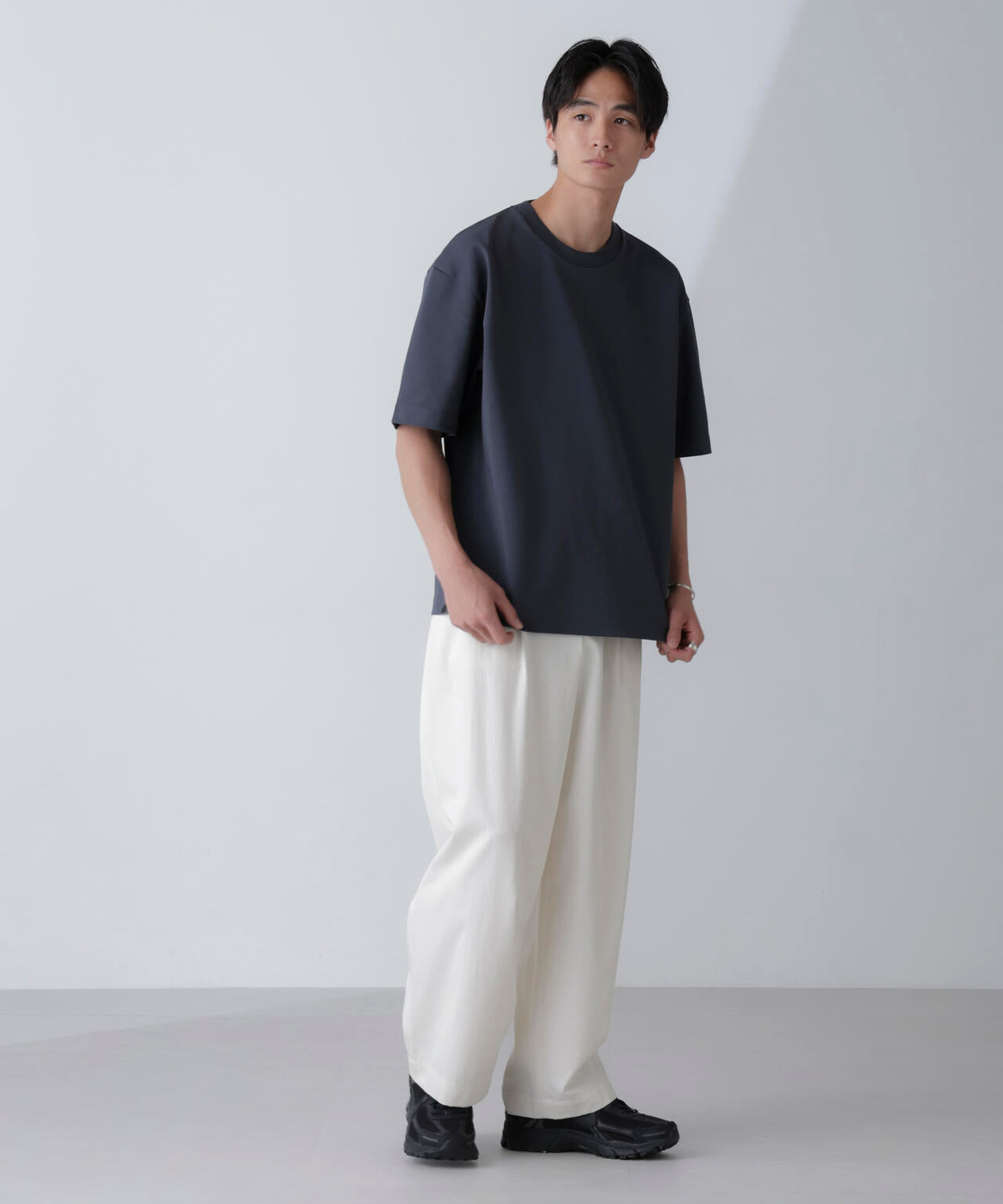 ダブルスムースクルーネックBIGTシャツ 半袖