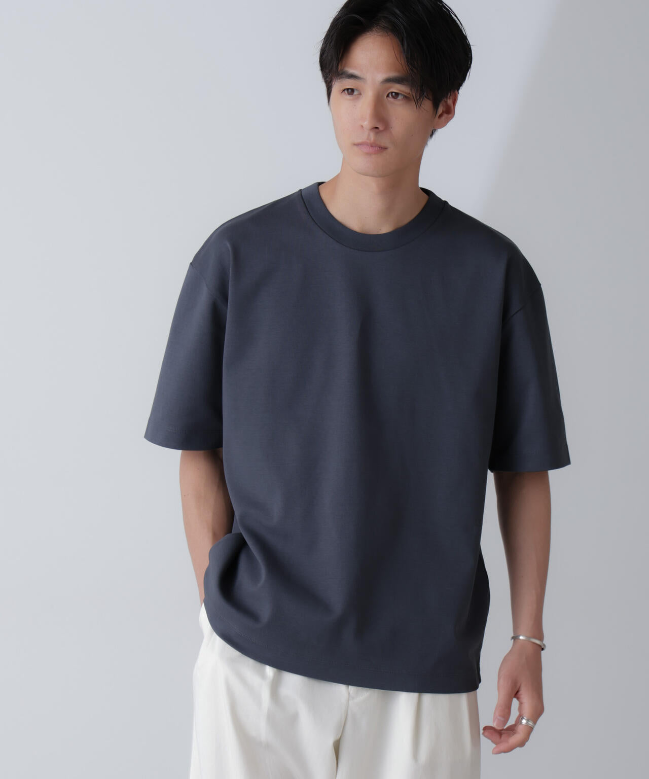 ダブルスムースクルーネックBIGTシャツ 半袖