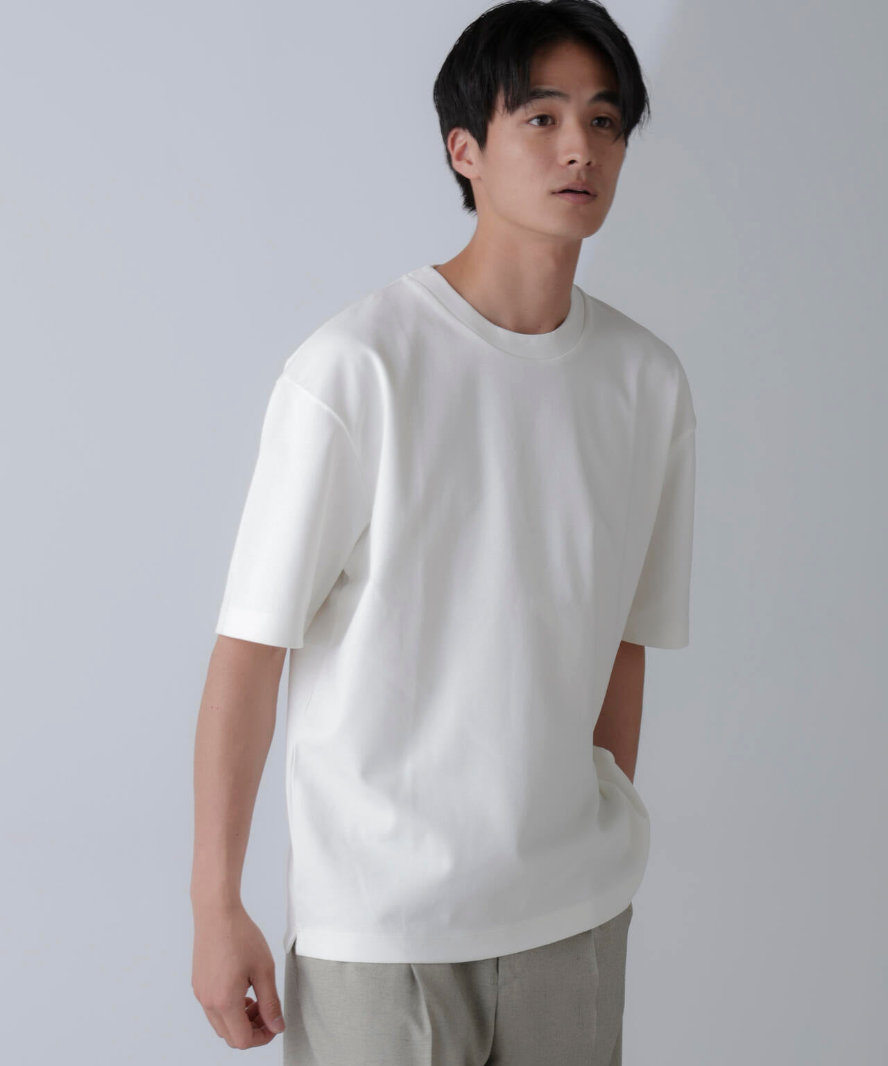 ダブルスムースクルーネックBIGTシャツ 半袖