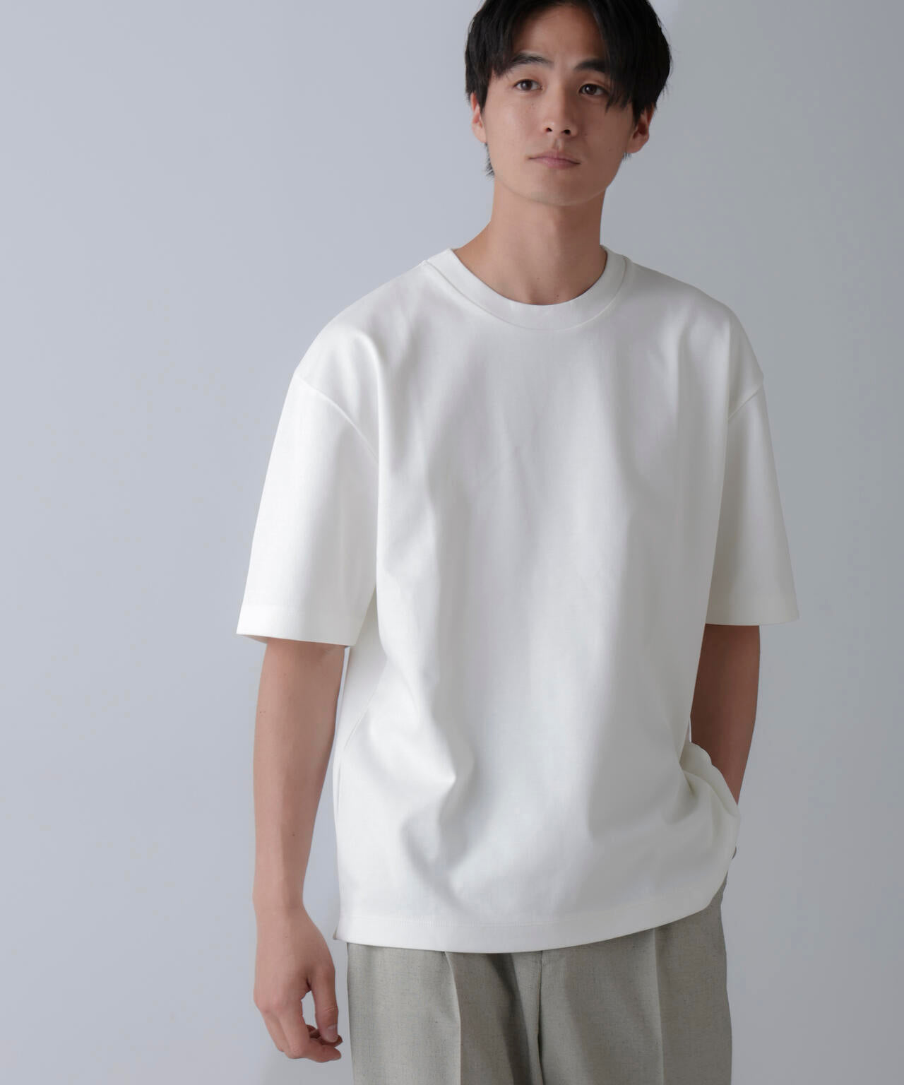 ダブルスムースクルーネックBIGTシャツ 半袖