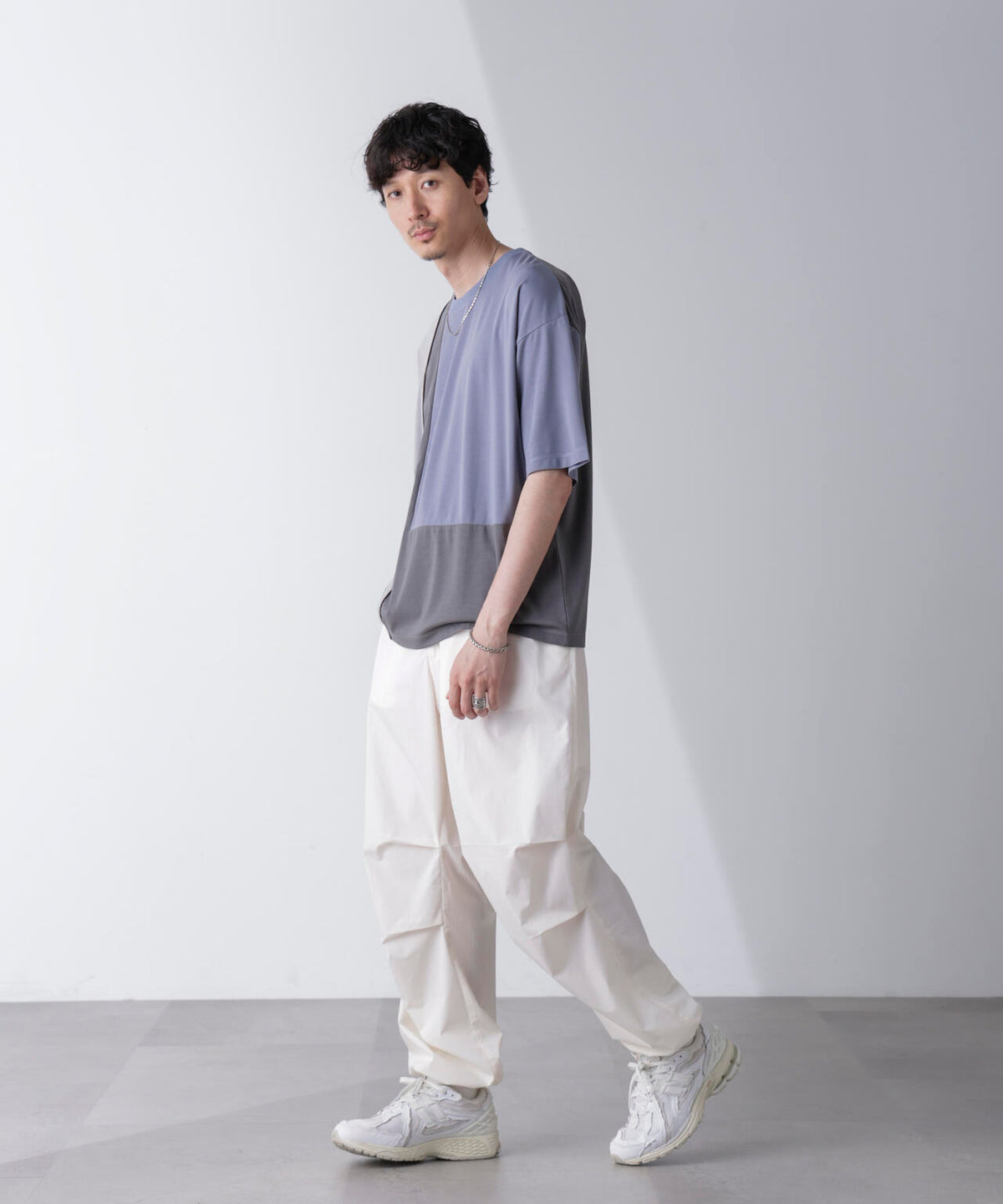 リラックス切り替えスムースTシャツ 半袖
