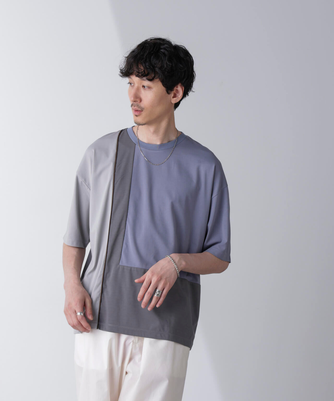 リラックス切り替えスムースTシャツ 半袖