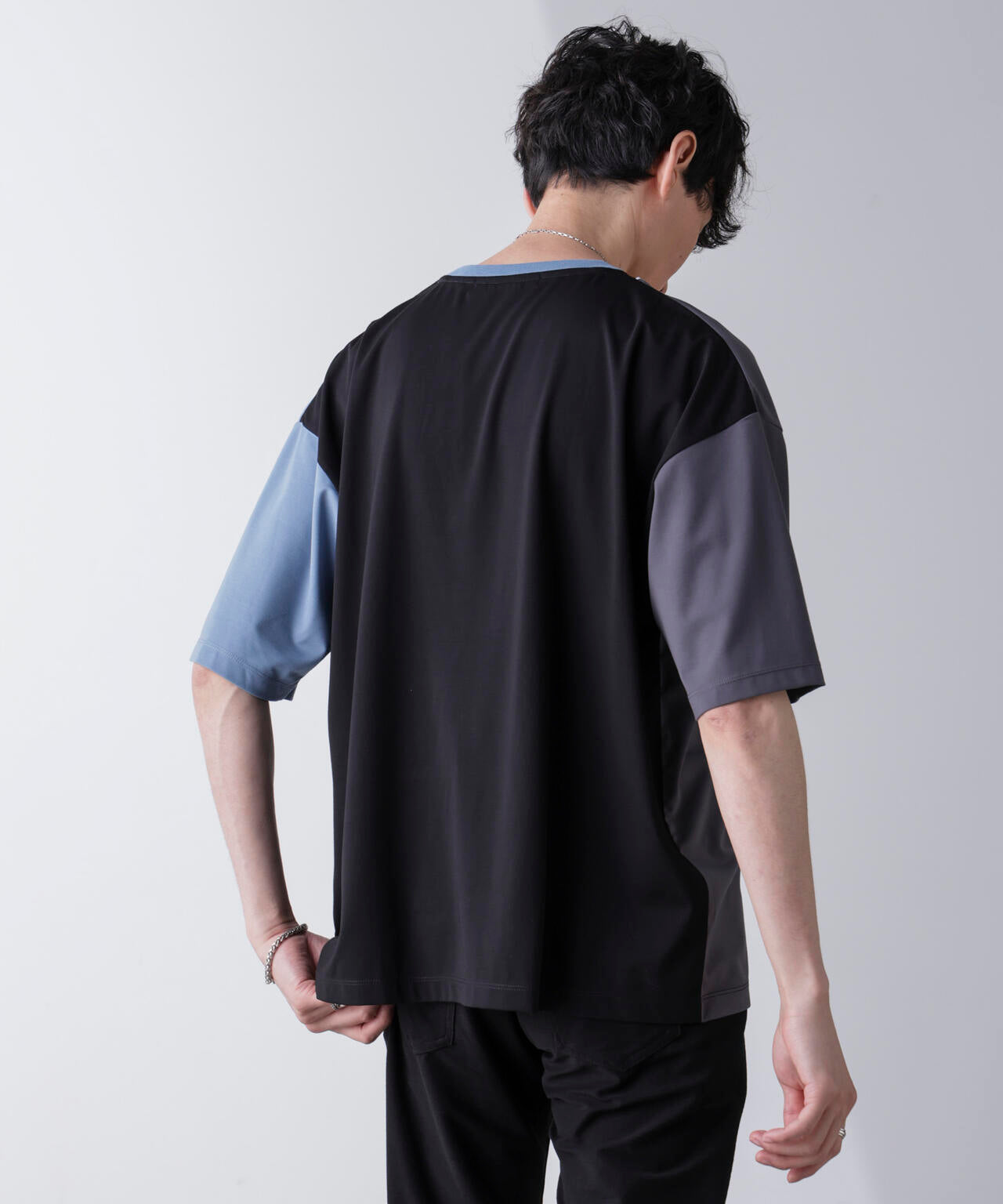 リラックス切り替えスムースTシャツ 半袖