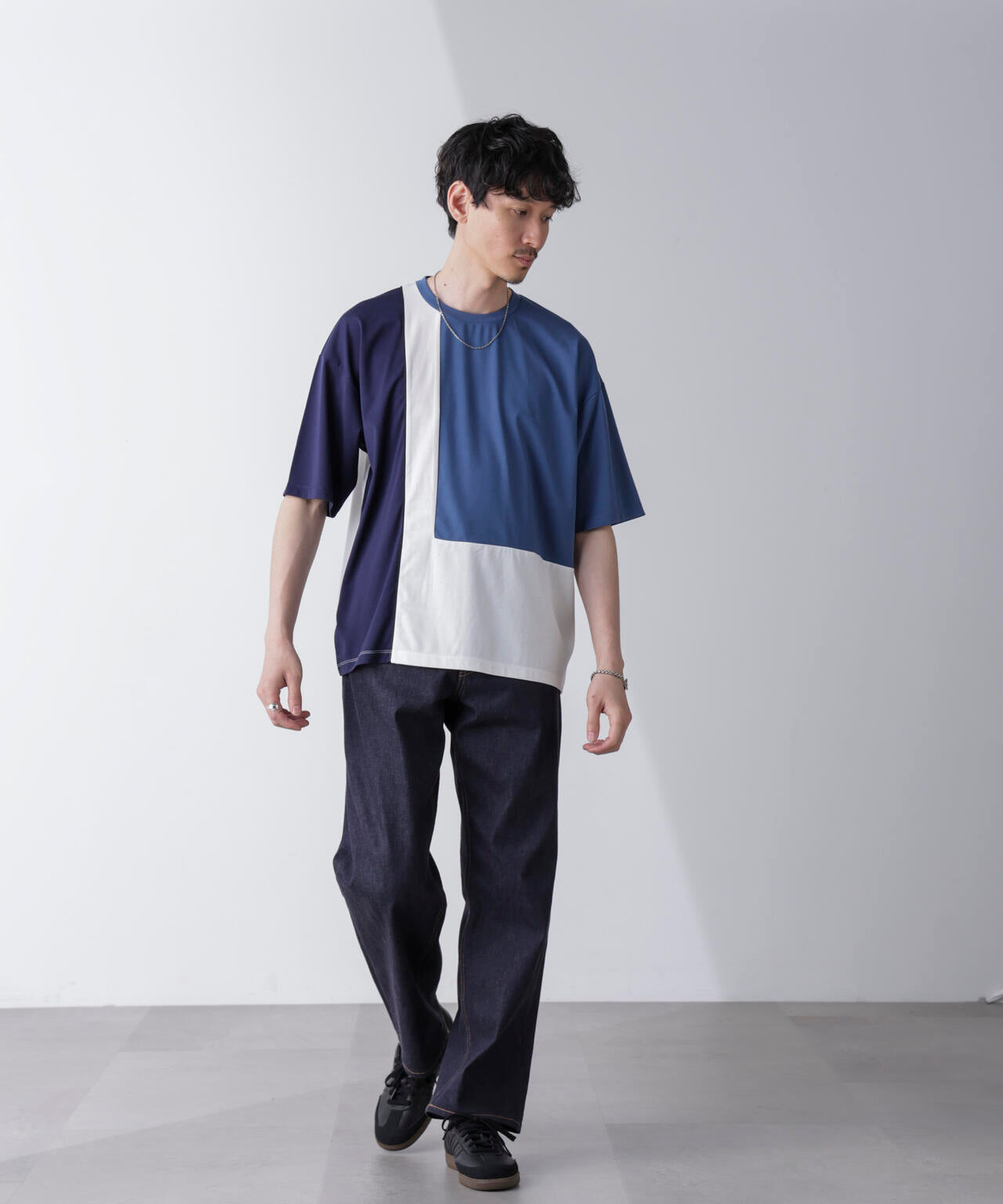 リラックス切り替えスムースTシャツ 半袖