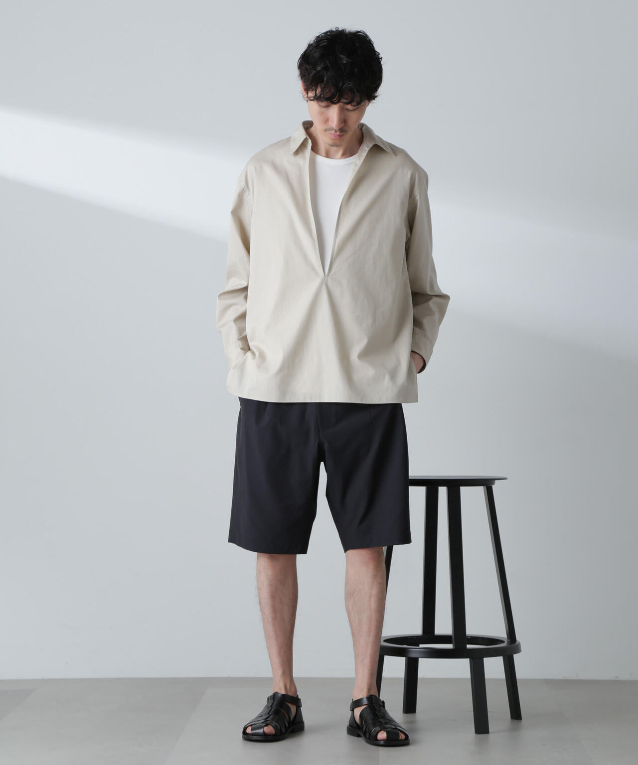 ストレッチワイドイージーショートパンツ(セットアップ可)