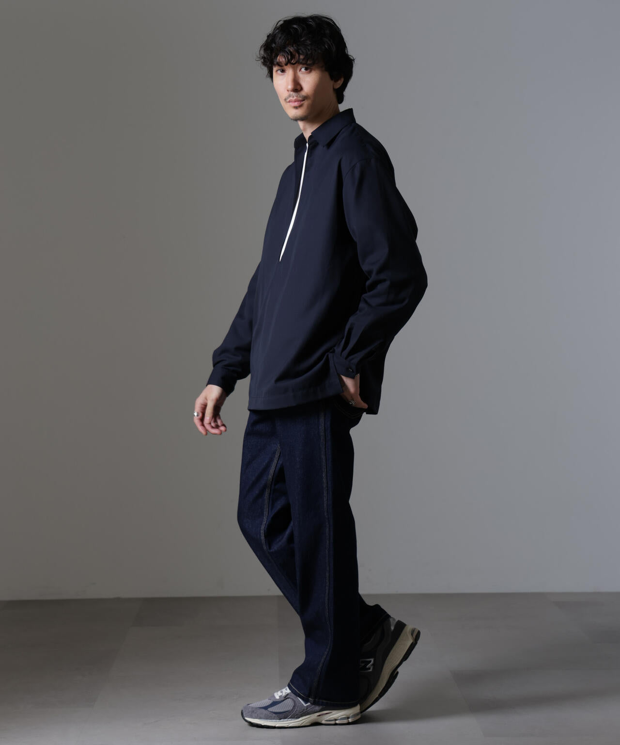 ドレープスキッパーシャツ 長袖
