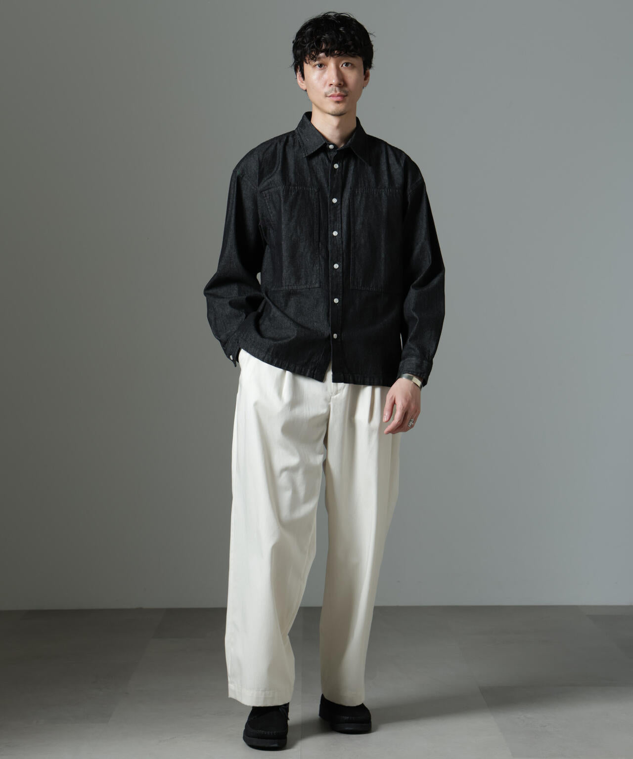 NORMANBROS別注 ワイドポケット デニムシャツ