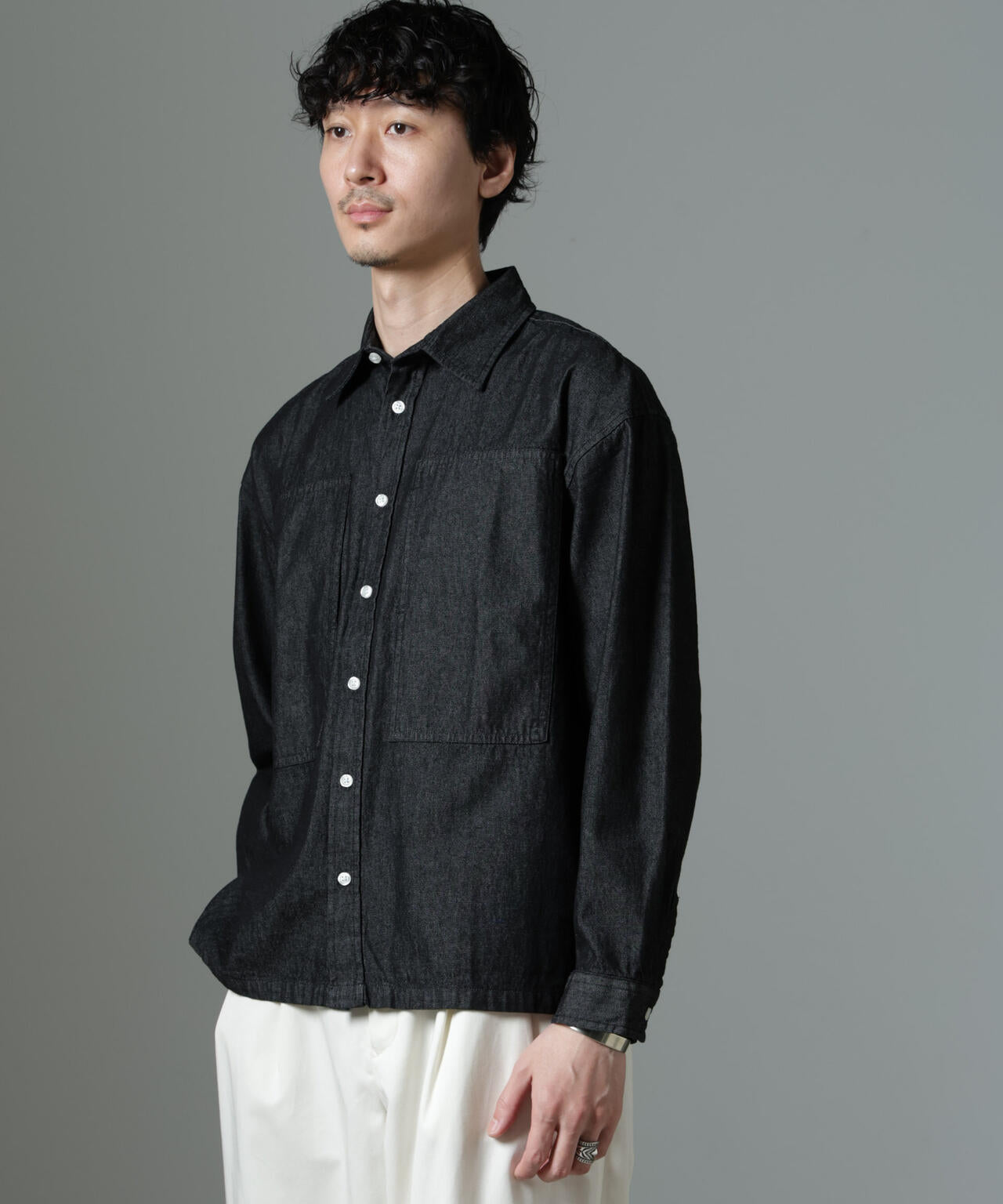 NORMANBROS別注 ワイドポケット デニムシャツ