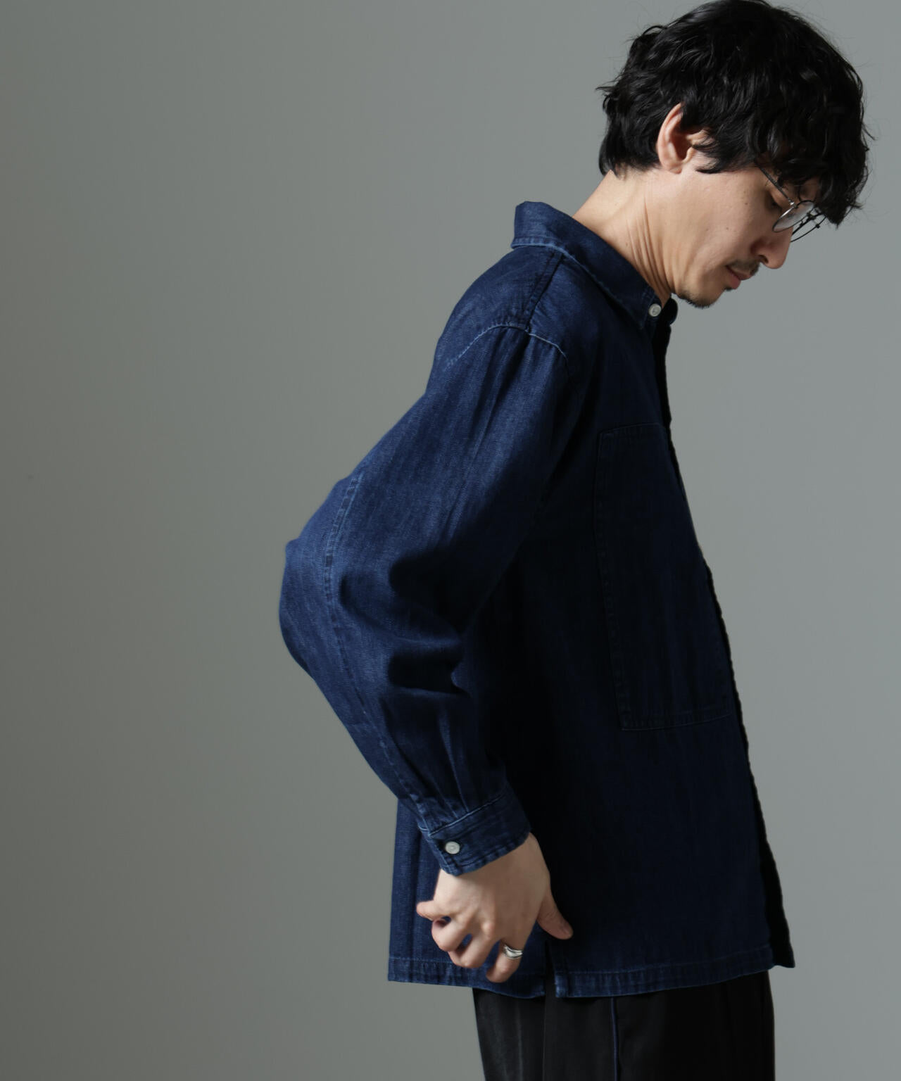 NORMANBROS別注 ワイドポケット デニムシャツ