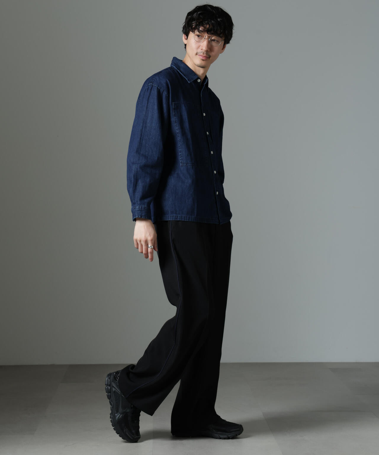 NORMANBROS別注 ワイドポケット デニムシャツ