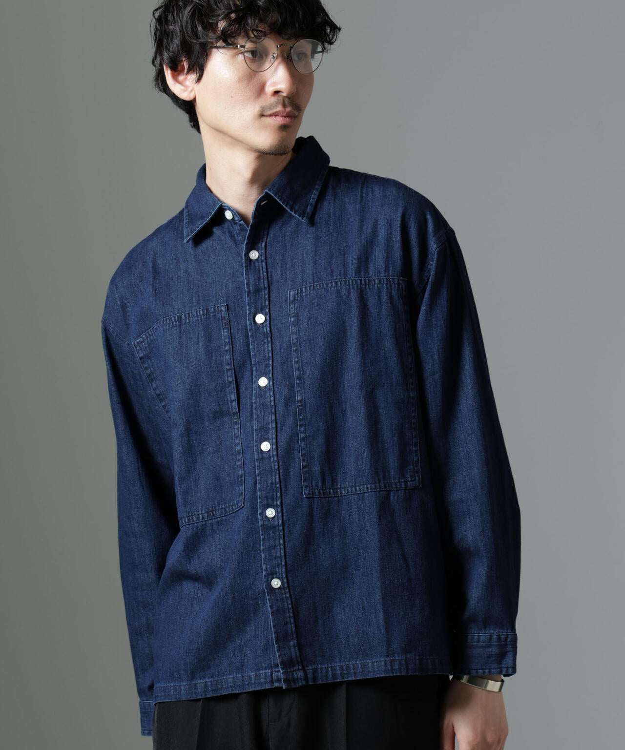 NORMANBROS別注 ワイドポケット デニムシャツ
