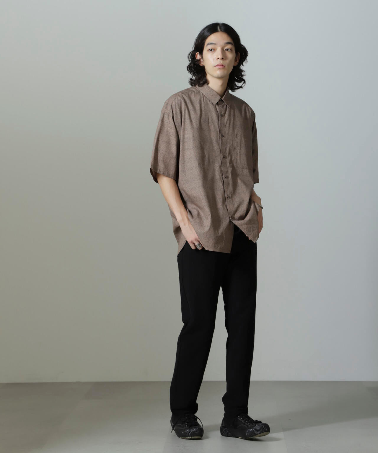 オリジナル小花柄シャツ 半袖